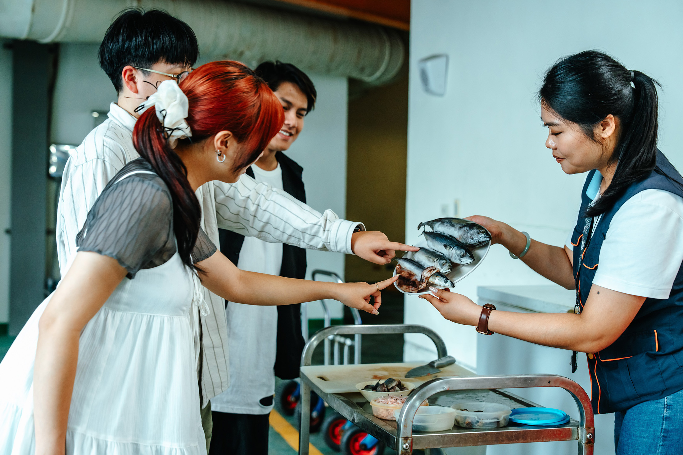 透過這場體驗，能夠認識飼育員如何為館內生物調配膳食。（國立海洋生物博物館提供）