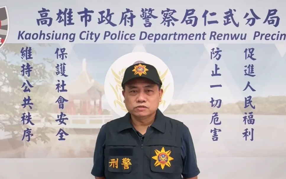 仁武警分局已將涉案同居人鄭姓男子帶回偵訊，以釐清全案。（翻攝畫面）