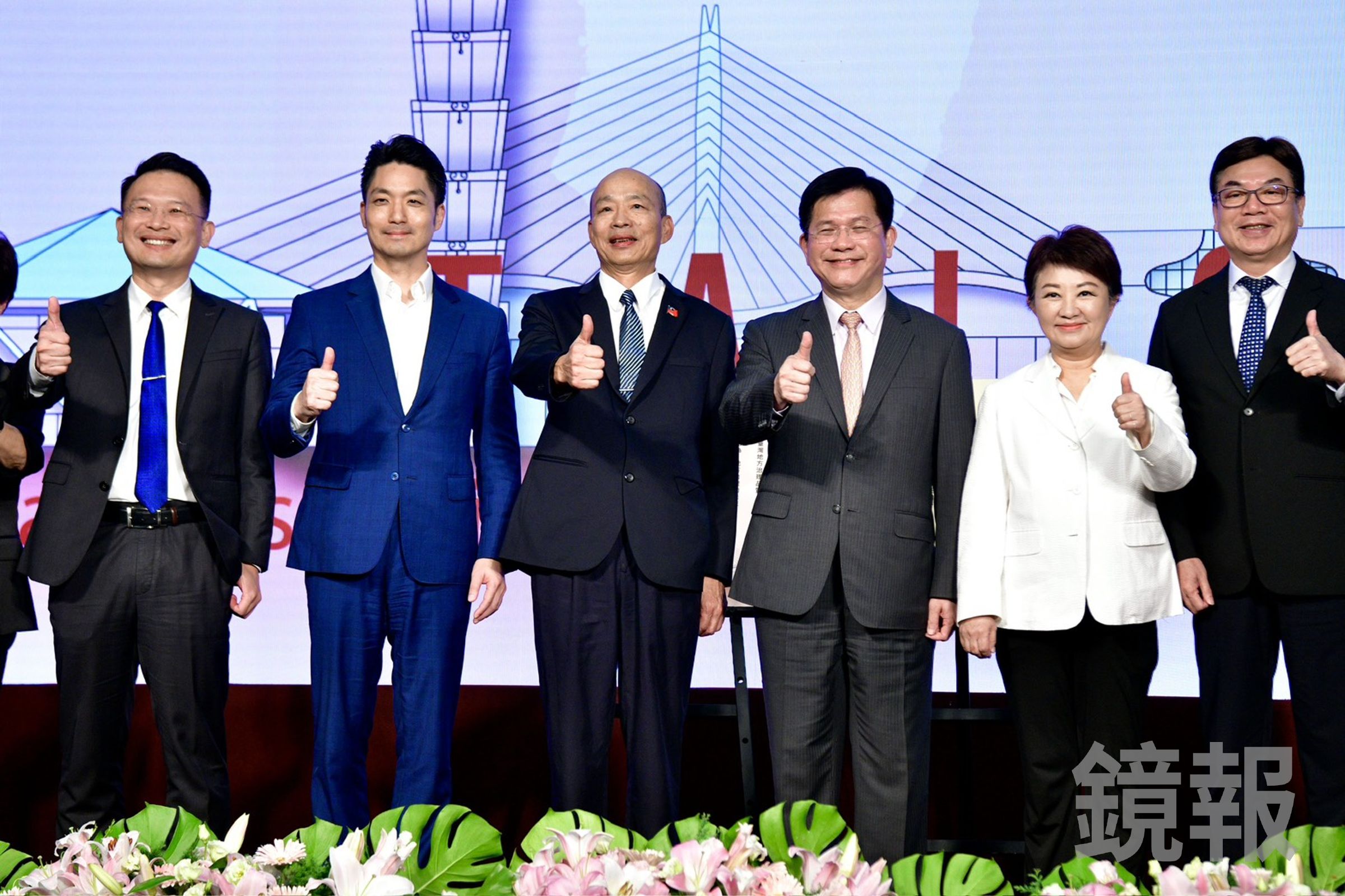 針對行政院不副署《台灣兒少成長及未來帳戶條例》,韓國瑜、蔣萬安、盧秀燕均做出批評。(鏡報李智為)