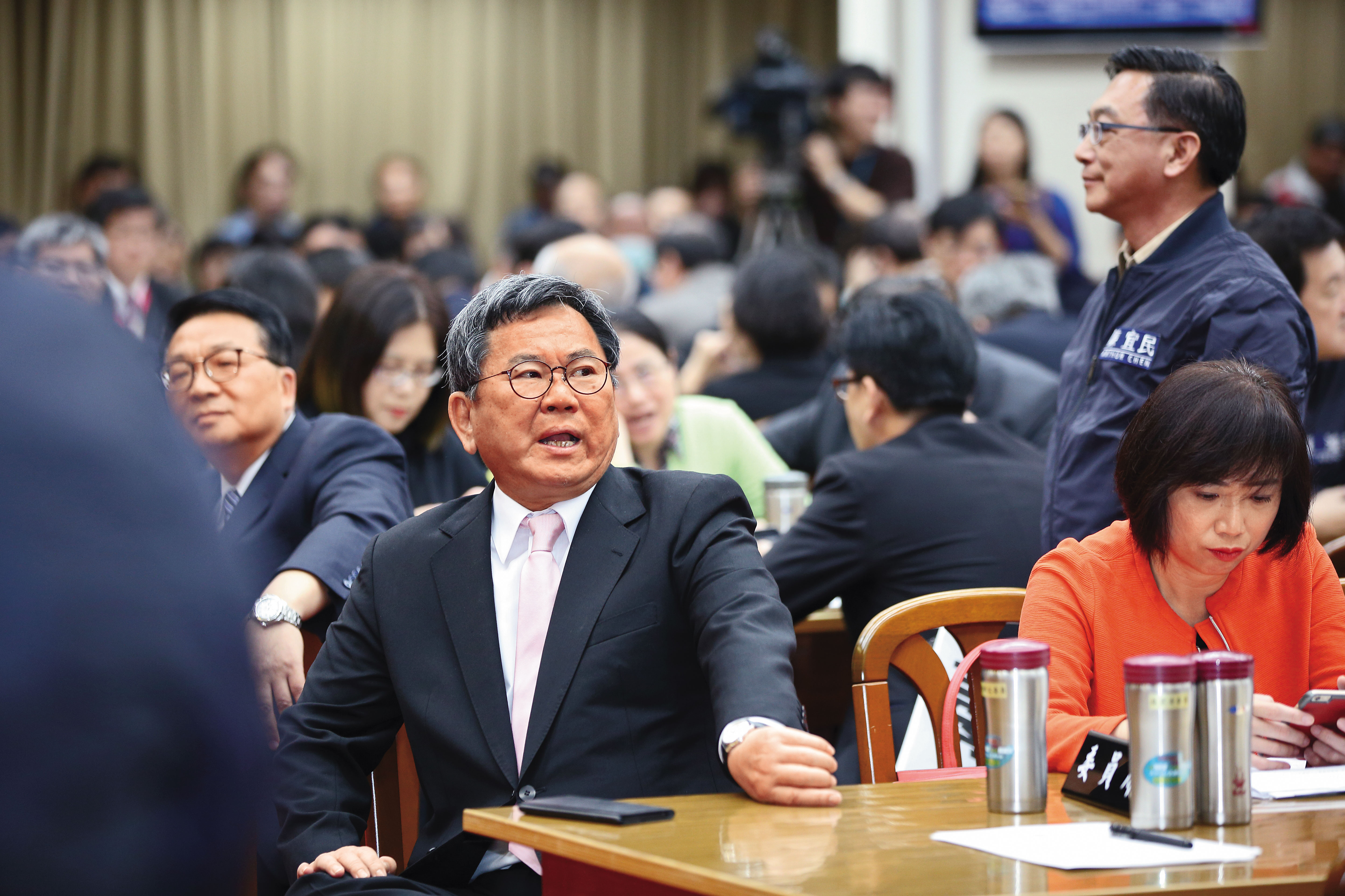 前立委陳明文（圖）遭控不請自來，在會議中對官員下指導棋、嗆聲。（本刊資料照）