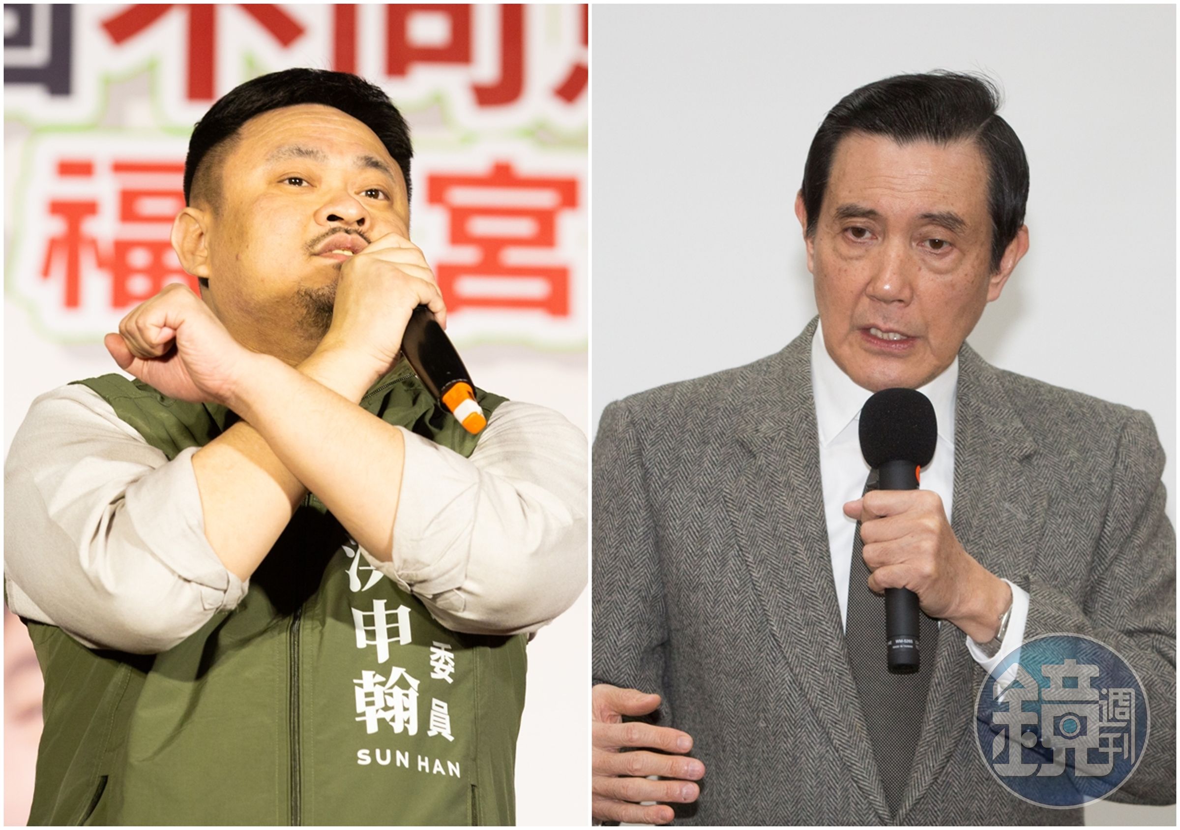 針對馬英九(右)的演說內容,民進黨立委洪申翰(左)指出,言論之錯亂與荒謬,實在不用多說。(合成照,本刊資料照)