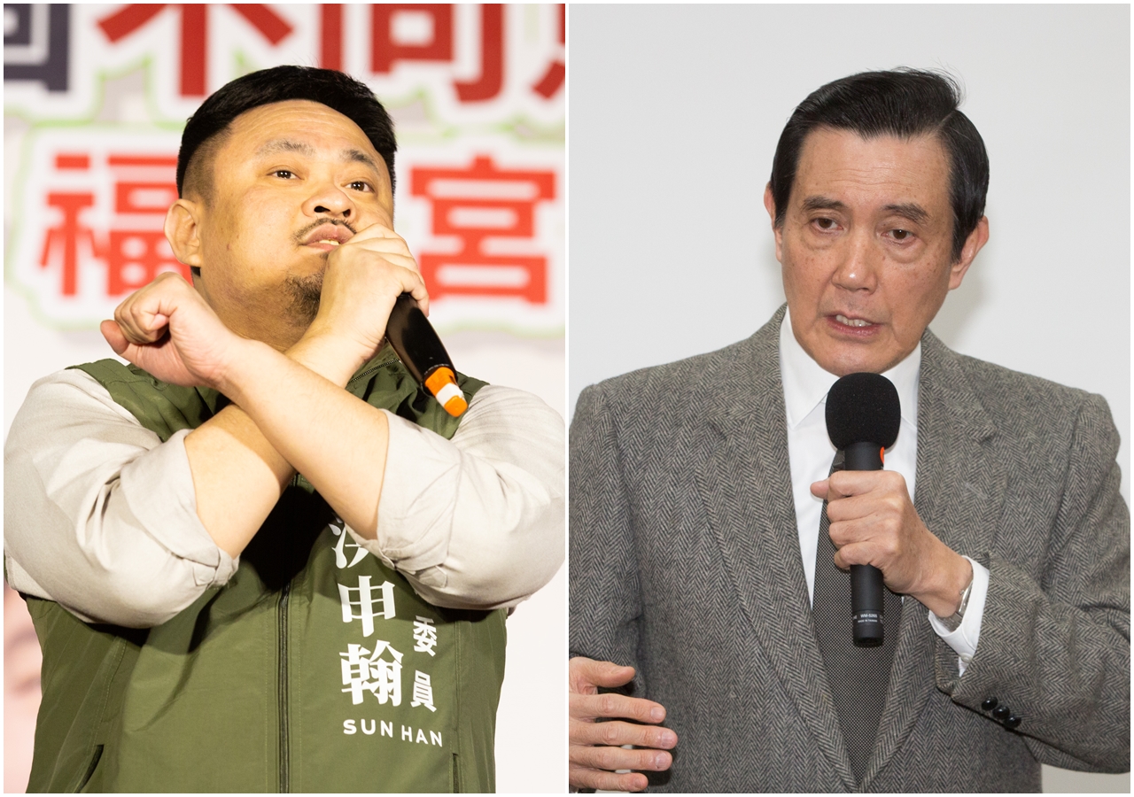 針對馬英九（右）的演說內容，民進黨立委洪申翰（左）指出，言論之錯亂與荒謬，實在不用多說。（合成照，本刊資料照）