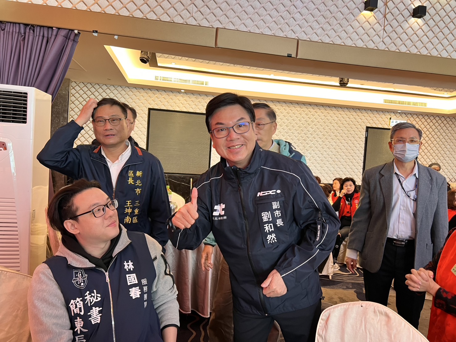 有意爭取新北市長的副市長劉和然，18日代表市長侯友宜出席婦女會新春團拜，成現場焦點。