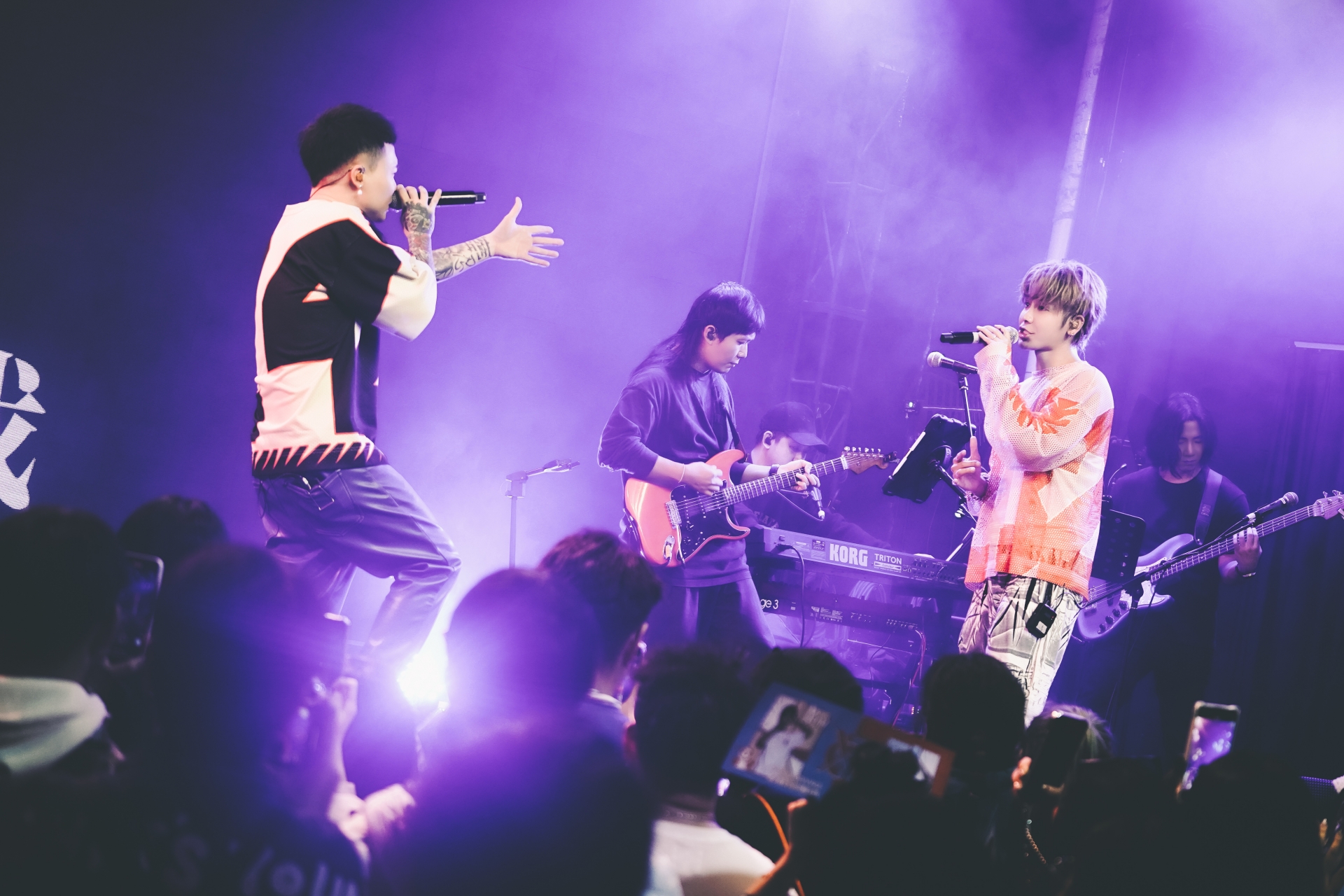  鼓鼓呂思緯與蕭秉治組成的限定團體「GX」，讓全場嗨爆。（相信音樂提供）