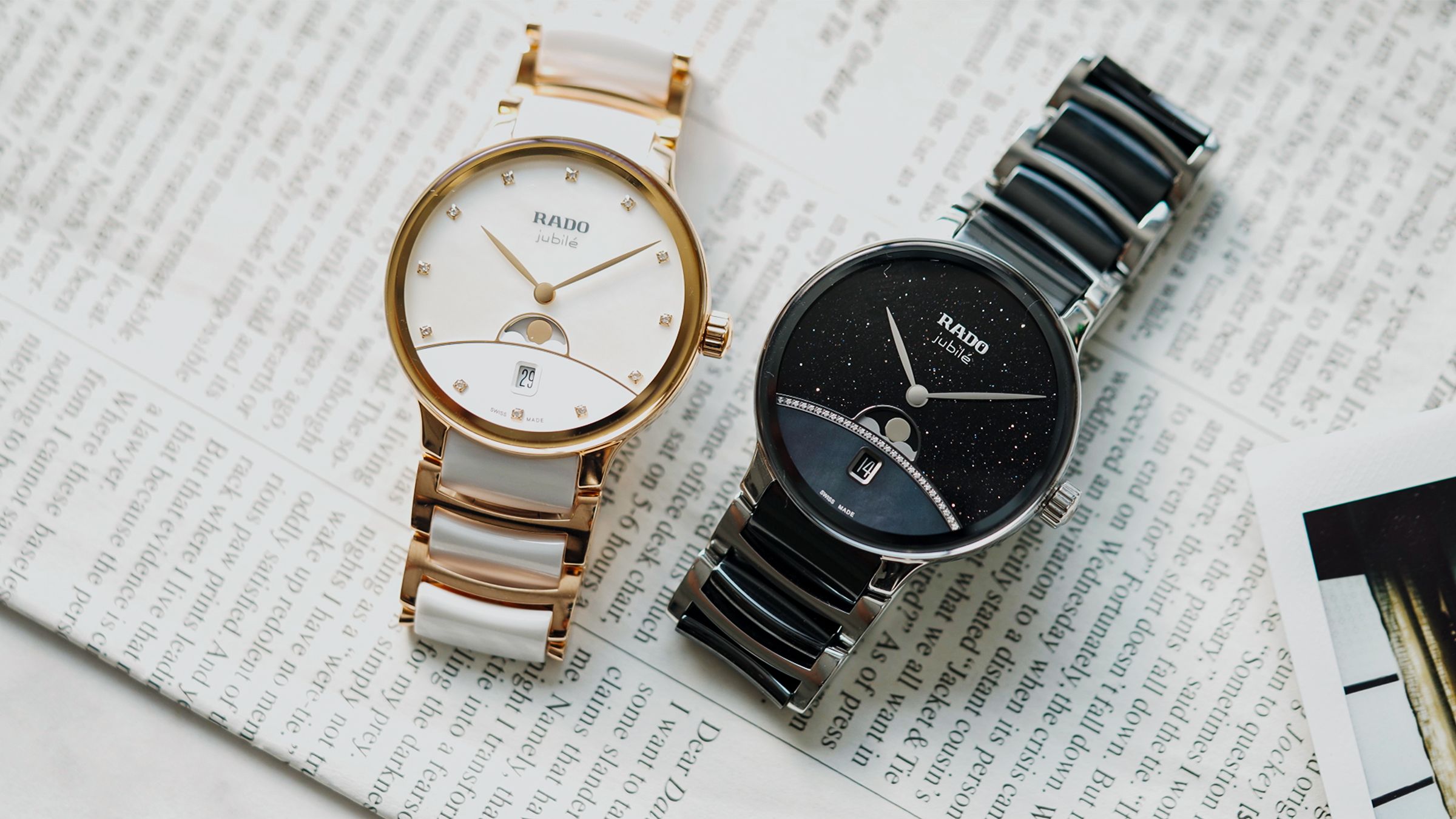 RADO Centrix Moonphase限量版定價NT$86,200，限量1001只（圖右）；定價NT$82,300（圖左）