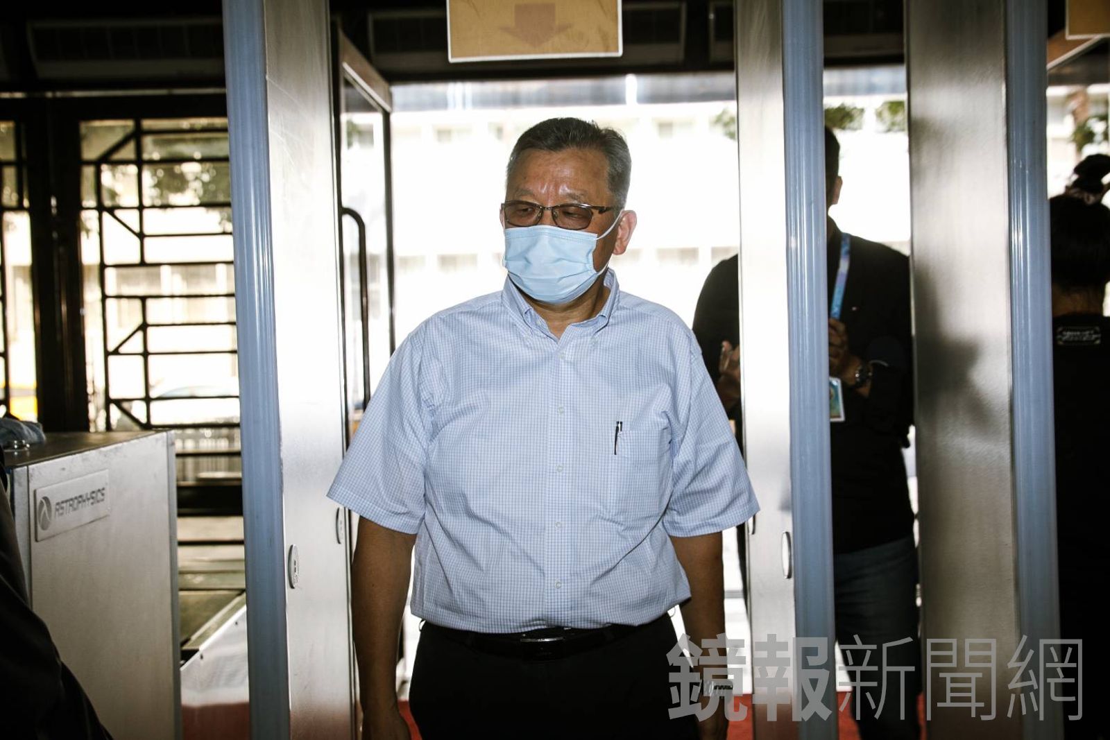 前台北市都委會委員白仁德出庭作證。（鏡報鄒保祥攝）