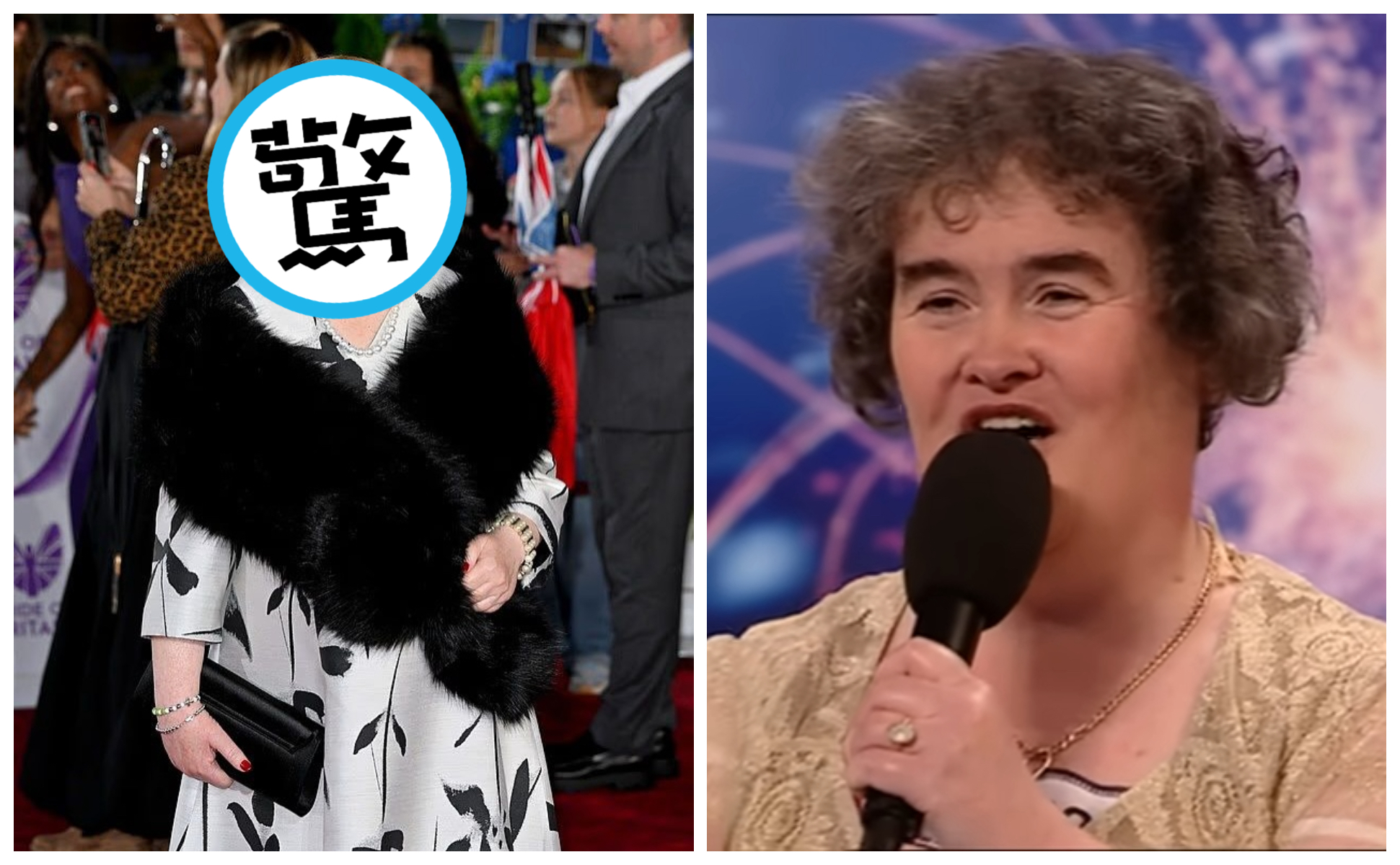 蘇珊波爾近日以金髮造型亮相，讓粉絲驚豔不已。（翻攝susanboylemusic IG、Got Talent Global YouTube頻道）