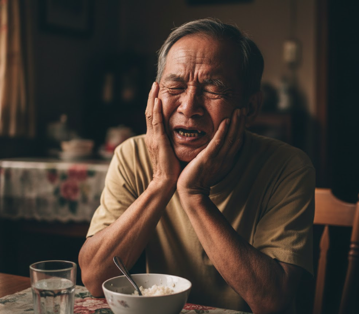 日本一項最新醫學研究指出，老人千萬不可忽視蛀牙、牙痛等警訊。（示意圖，由AI生成）