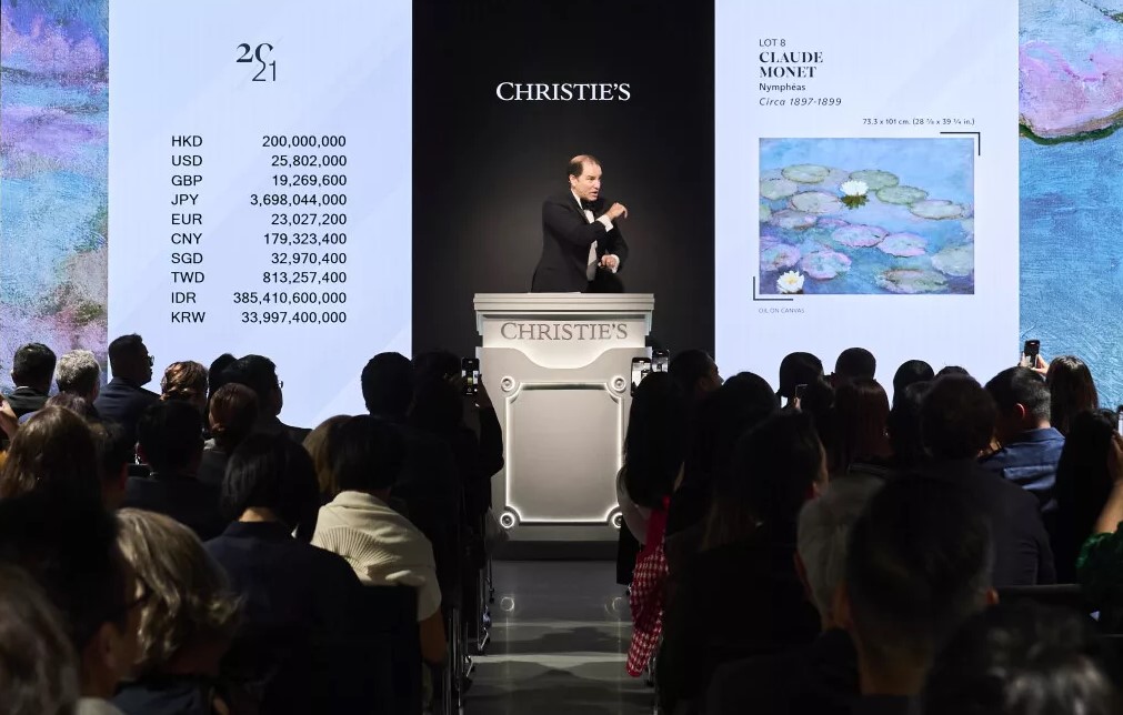 知名藝術品拍賣公司佳士得機將舉辦專門針對人工智慧（AI）創作藝術品的拍賣會，數千人連署反對本次拍賣。（圖為佳士得拍賣莫內畫作，翻攝佳士得官網）