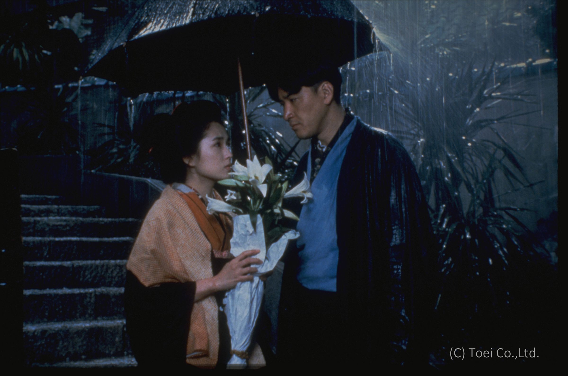 松田優作（右）與藤谷美和子（左）主演的《其後》改編自日本文豪夏目漱石同名小說。（光點台北提供）
