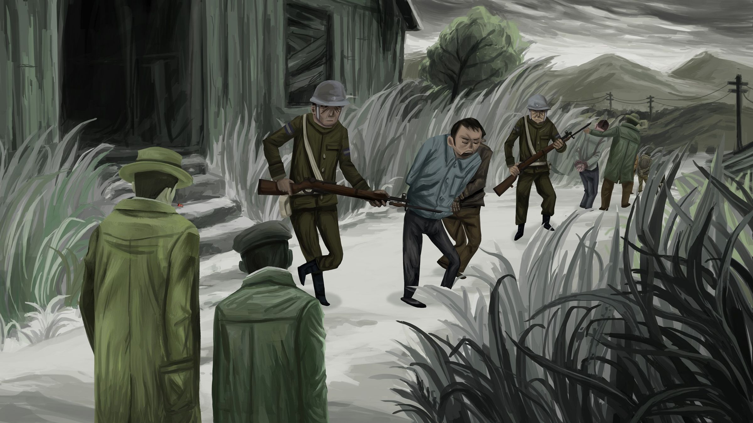 金馬導演王登鈺動畫新作《幽暗小徑的鬼》描述白色恐怖時代的故事。(公視提供)