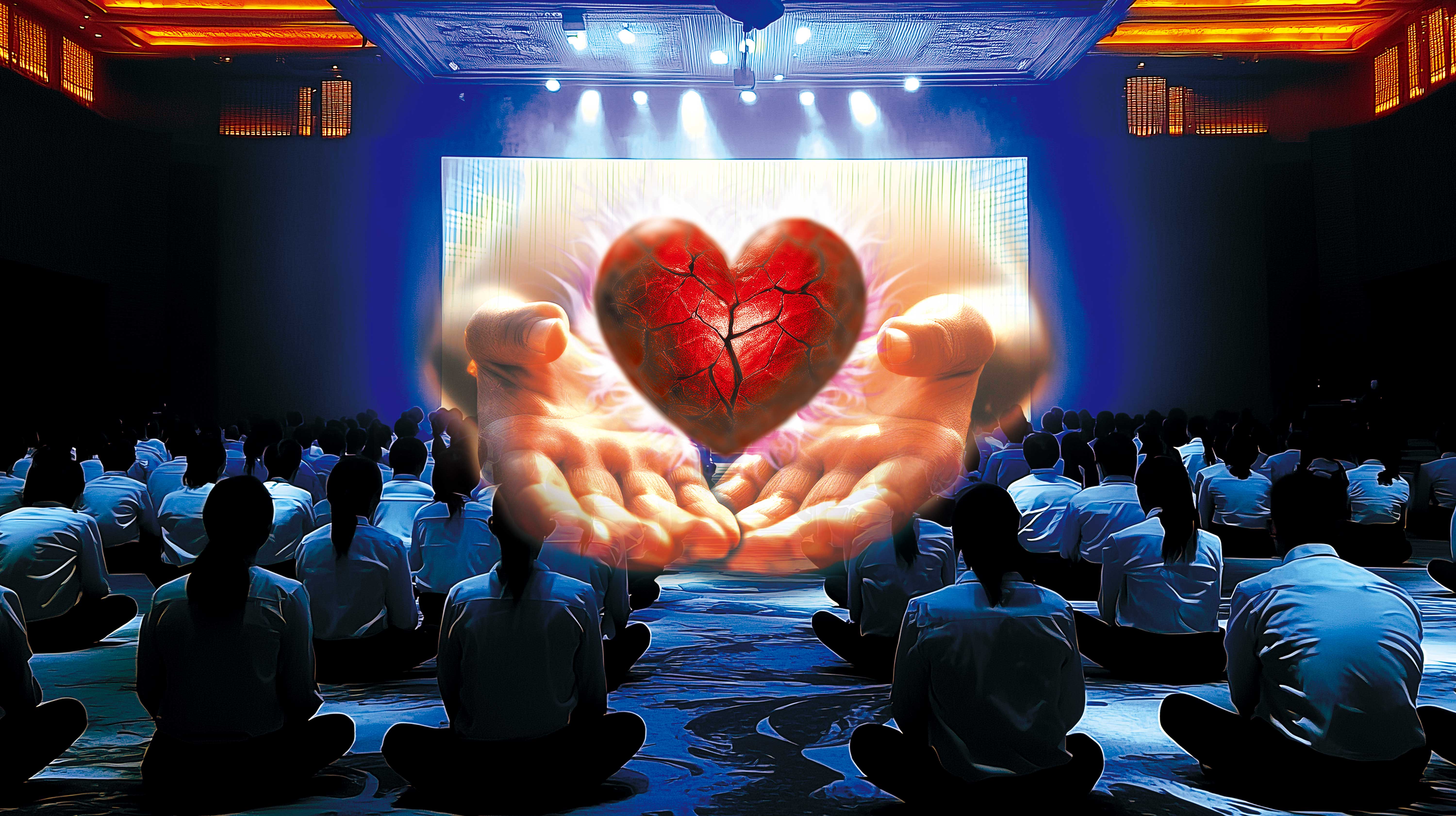 接續上篇報導，下篇揭露POP資深學員的心靈如何被操控，步入更深的陷阱。（AI繪圖Midjourney生成，本刊美術組後製）