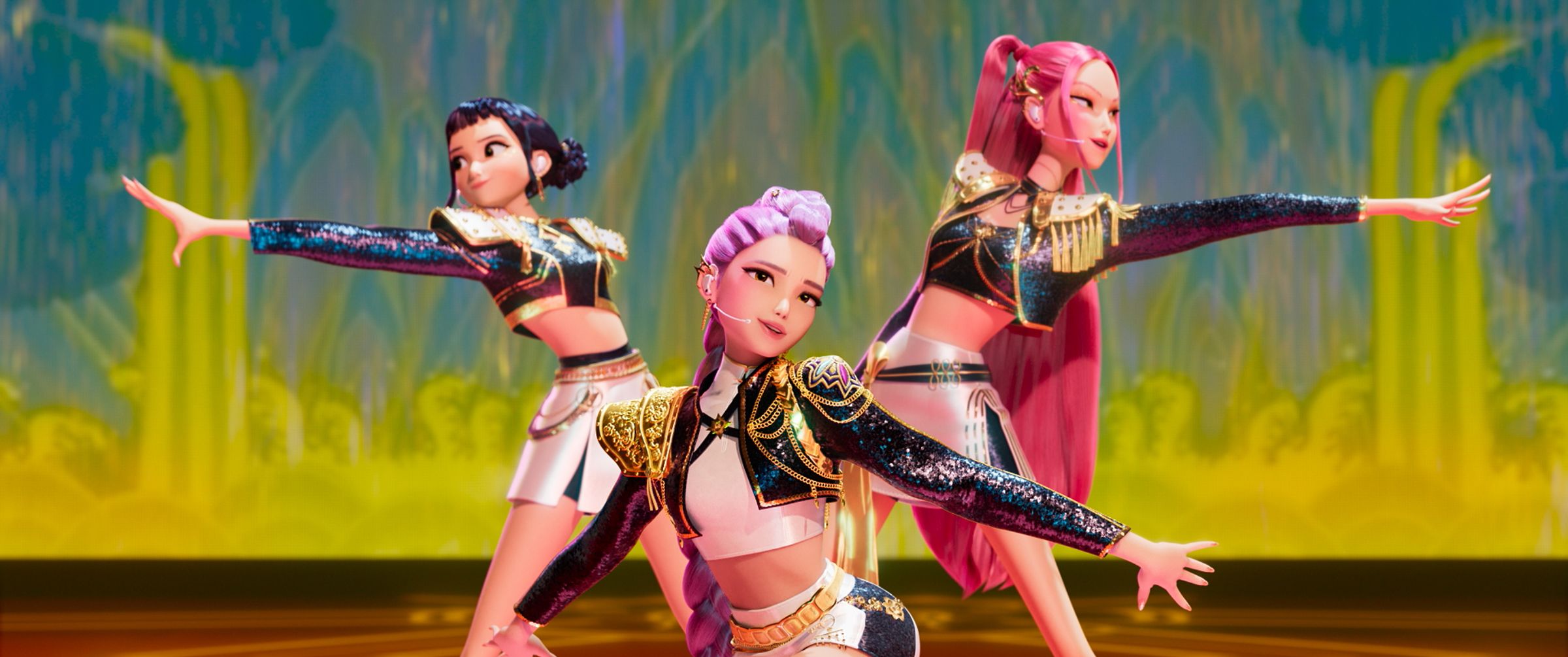 《KPOP獵魔女團》融合 K-Pop 音樂、韓國神話與動畫元素，在全球掀起熱潮。（Netflix提供）