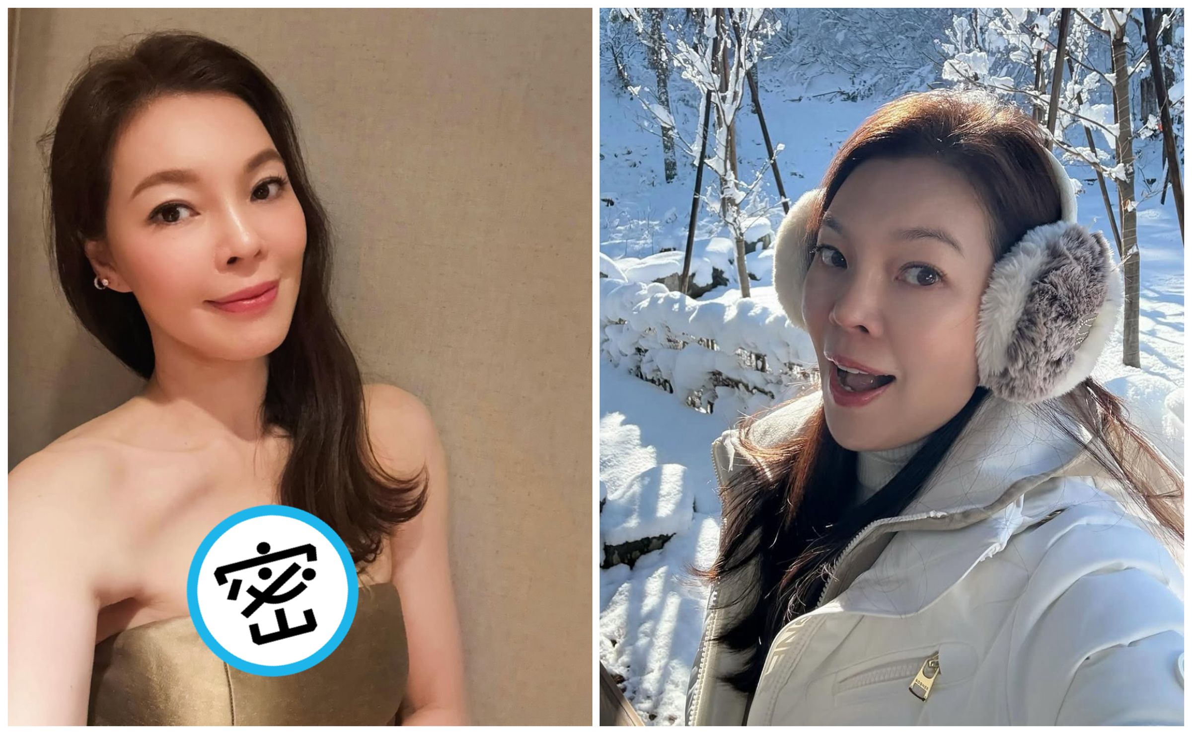 曾馨瑩分享穿晚禮服的自拍照(左圖),小秀性感。(翻攝hsin_ying_tseng IG)