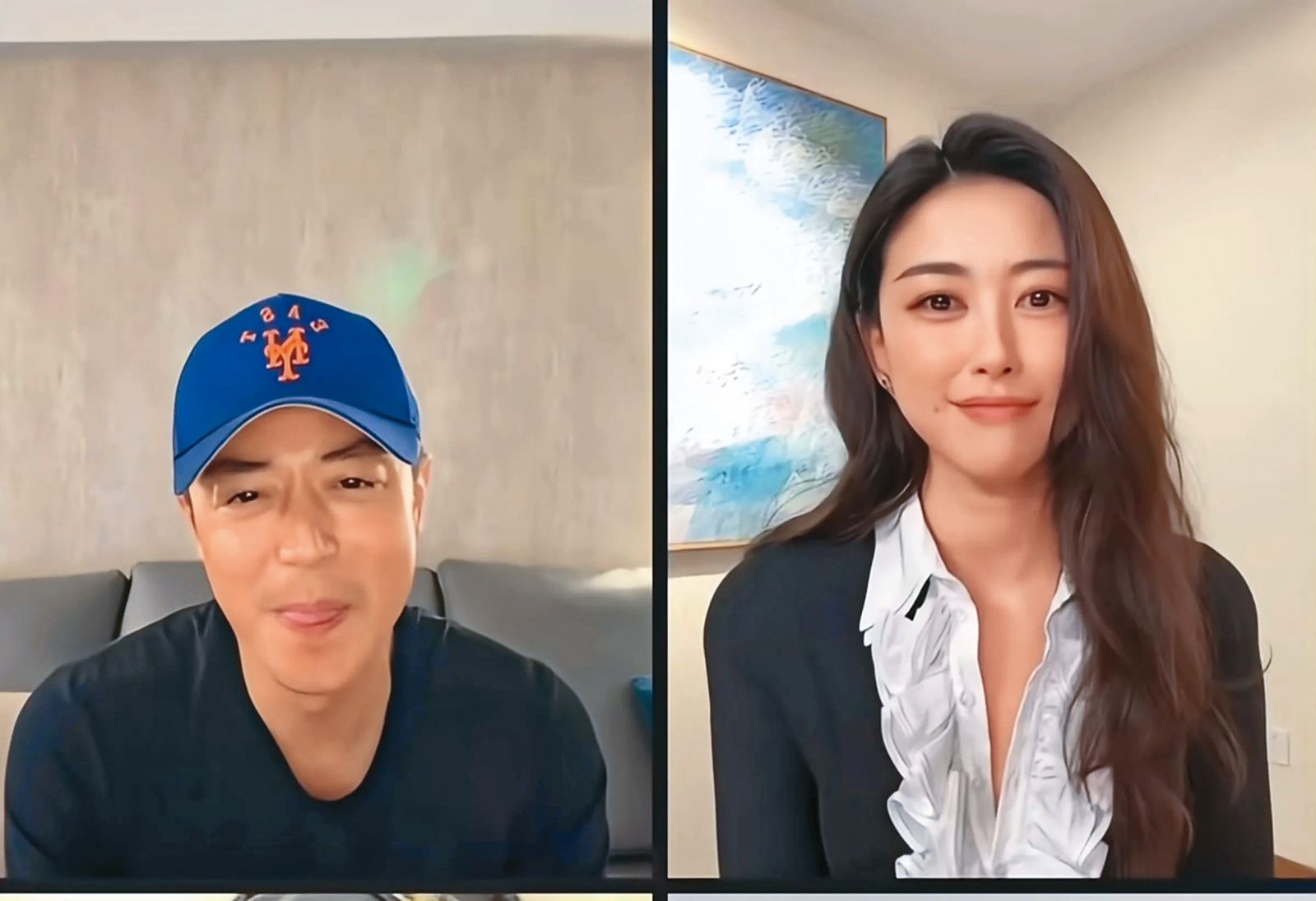 霍建華（左圖）去年在《他為什麼依然單身》飾演毒舌熟男，和朱珠（右圖）搭檔收視頗佳。（翻攝自小紅書）
