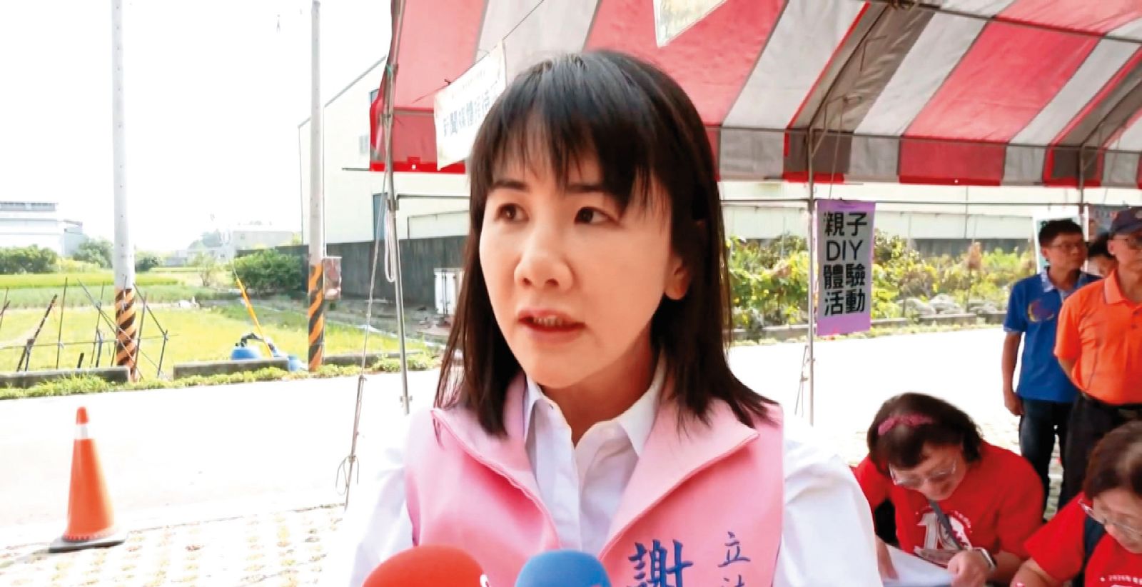 立委謝衣鳯神隱多日，20日終於現身表示不了解案情，希望還給家人清白。（鏡新聞提供）