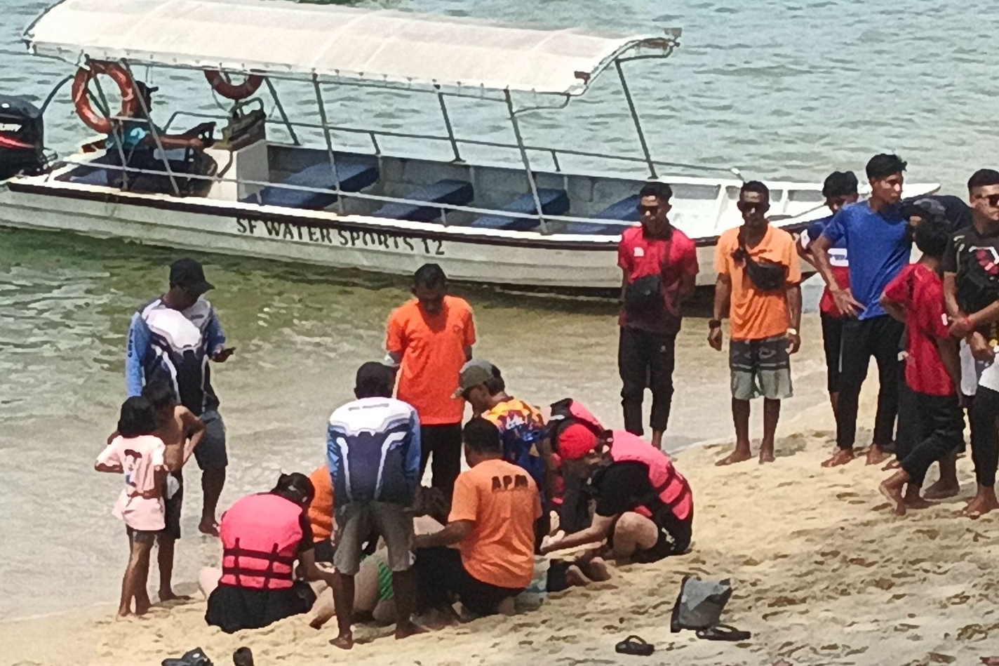 馬來西亞知名渡假勝地邦咯島驚傳一起台灣遊客溺水意外。（翻攝畫面）