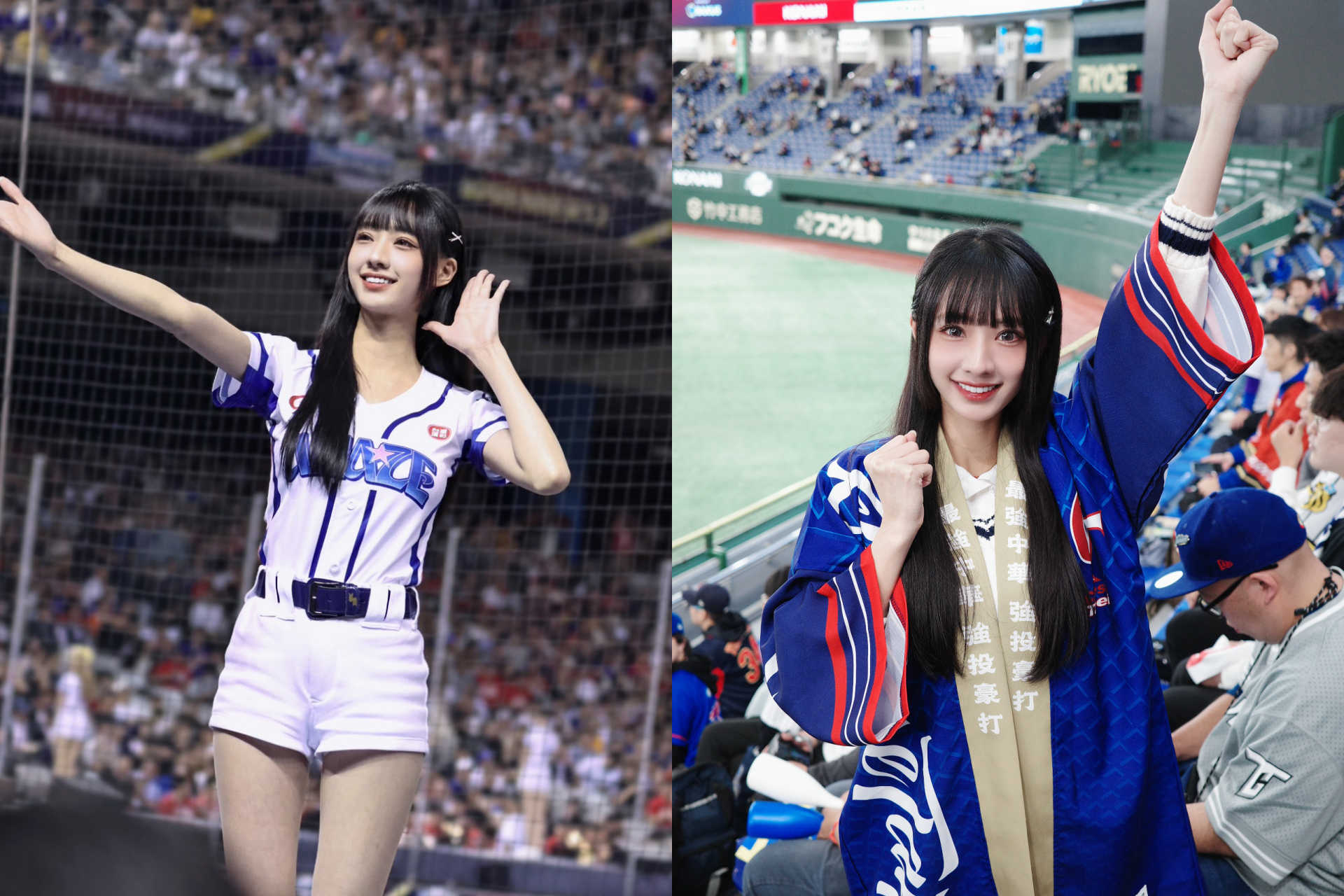 嘎琳近日挺進東京巨蛋為中華隊加油。（樂天桃猿提供）