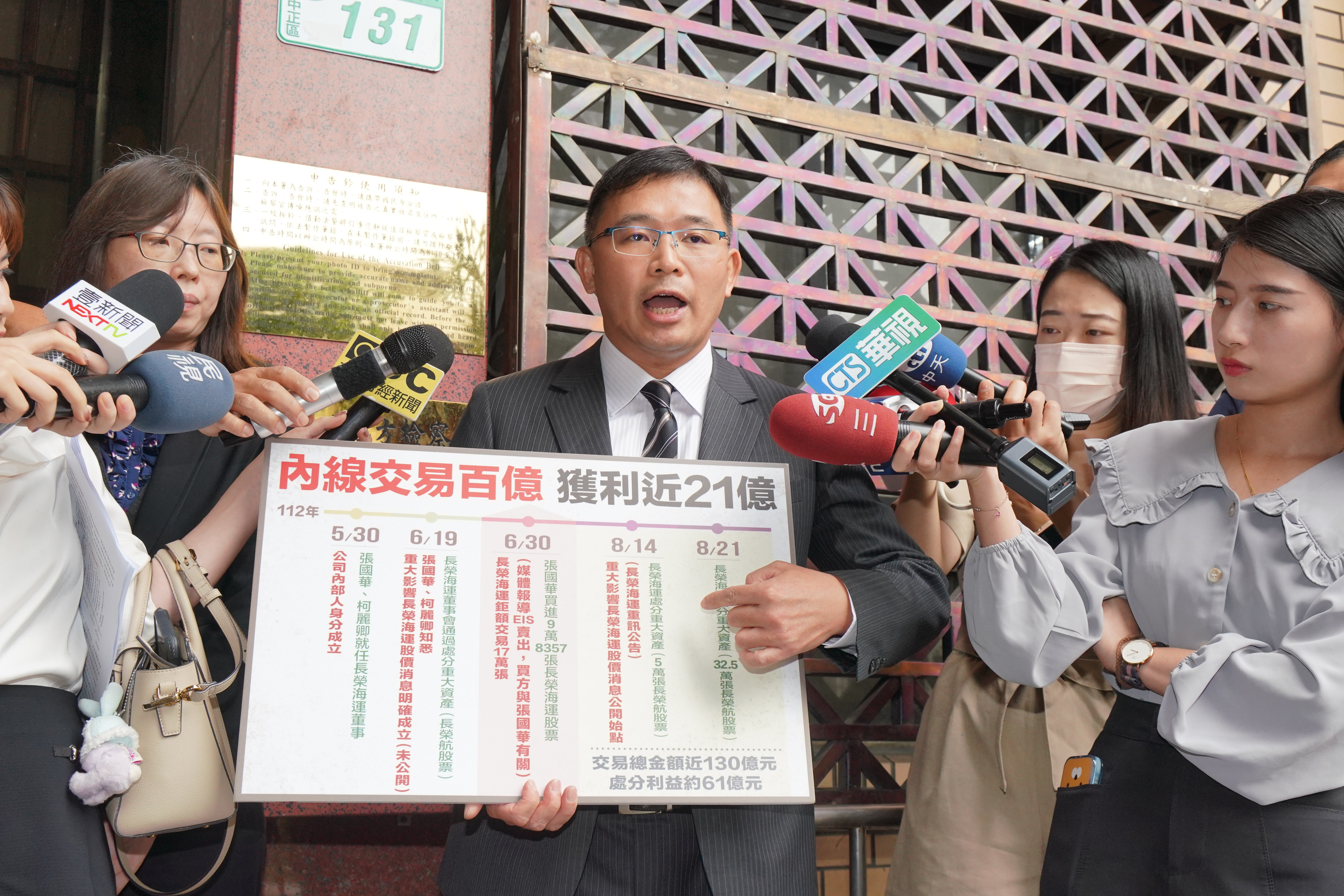 被視為張國煒人馬的律師林文鵬，今日怒控張國華涉嫌內線交易。