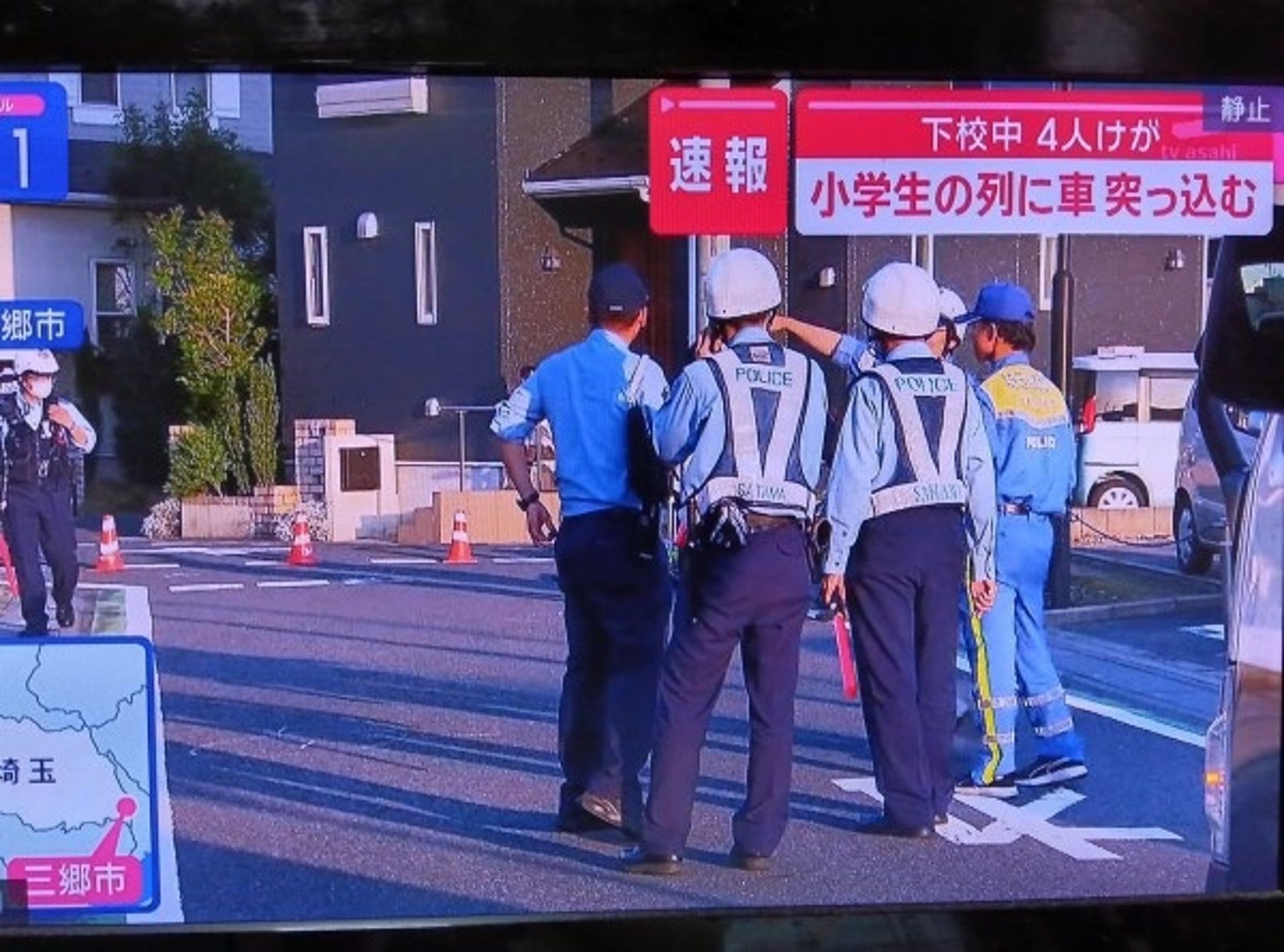 日本埼玉縣驚傳汽車衝撞。（翻攝X）