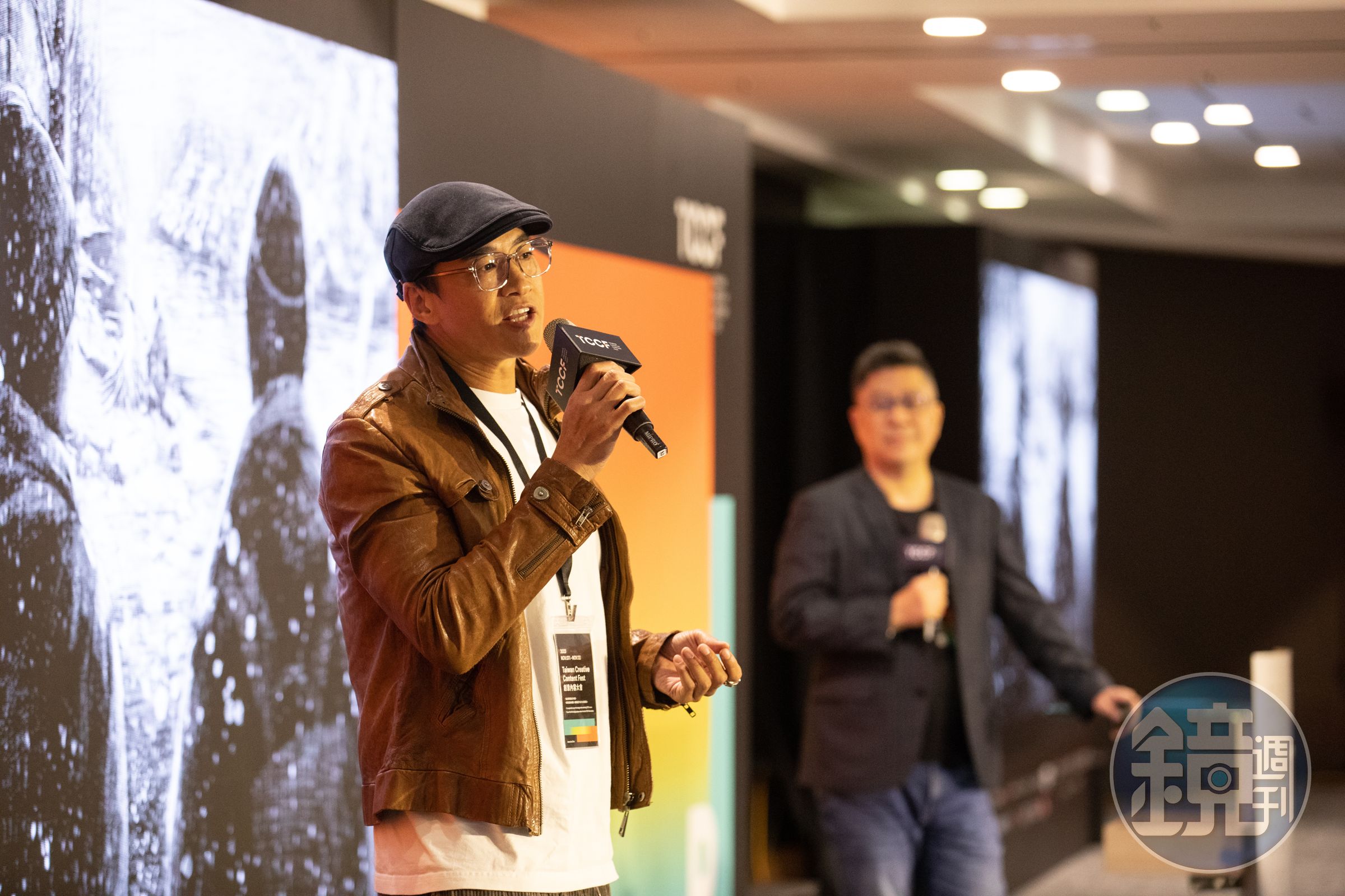 何潤東（左）參與的長片項目《噬慾》獲得3項獎，他9日回台出席提案單元長片專場。