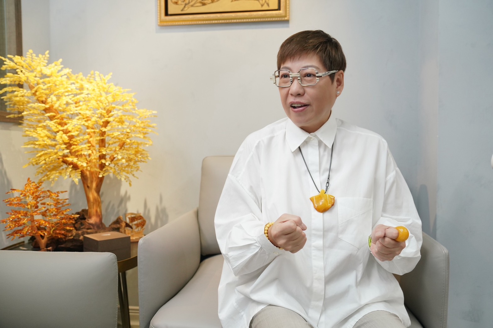 劉香秀受訪時經常提到父親，她覺得自己肯拚、重誠信、對人熱情是受父親影響。