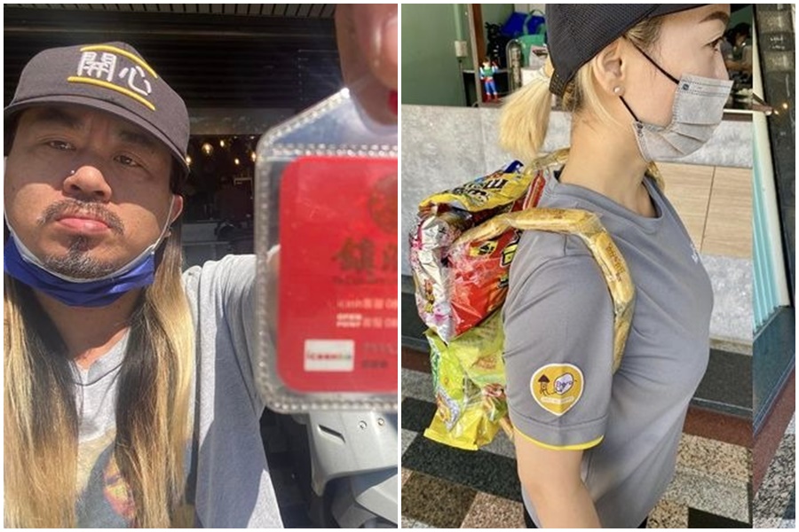 老闆送小弟弟零食背包，並在護身符icash內存了500元，希望對方平安跟玩得開心。（翻攝開心製造所臉書）