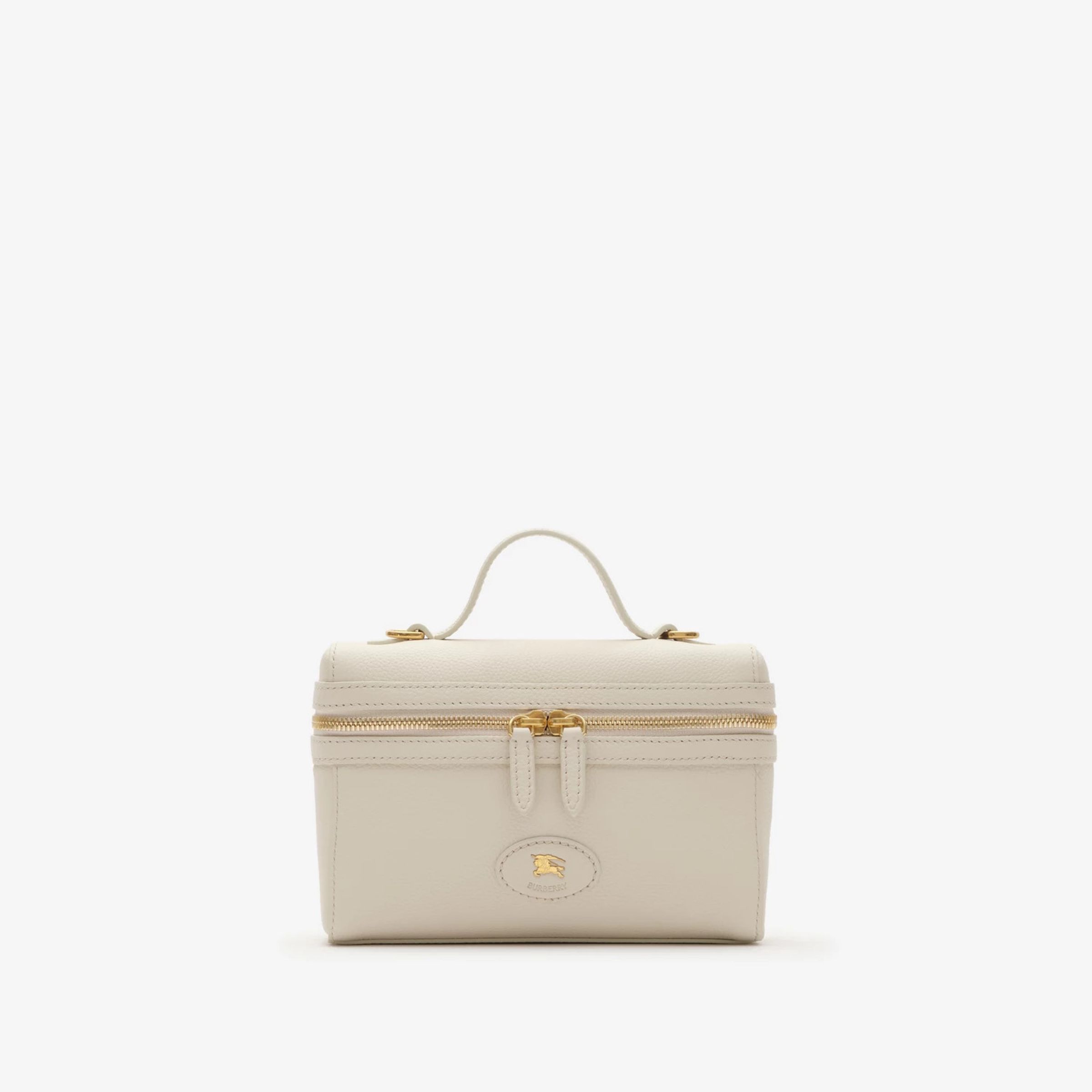 皂米色&淺米色Bloomsbury化妝包。NT$55,000（BURBERRY提供）       