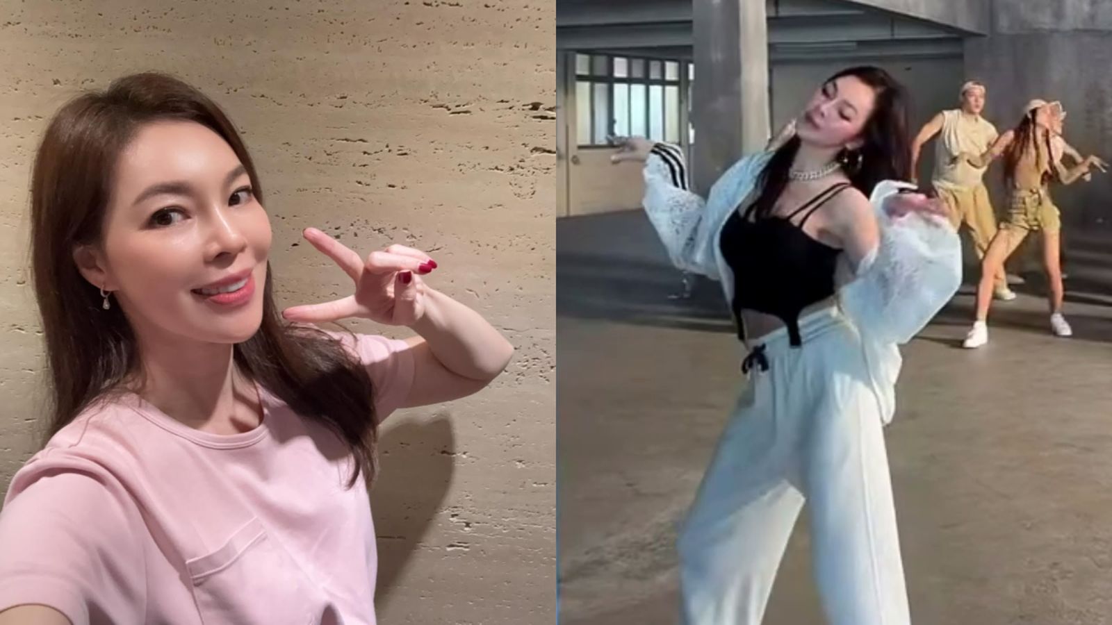 51歲曾馨瑩熱舞「衣服沒穿好」! 外套滑落香肩放風美腿