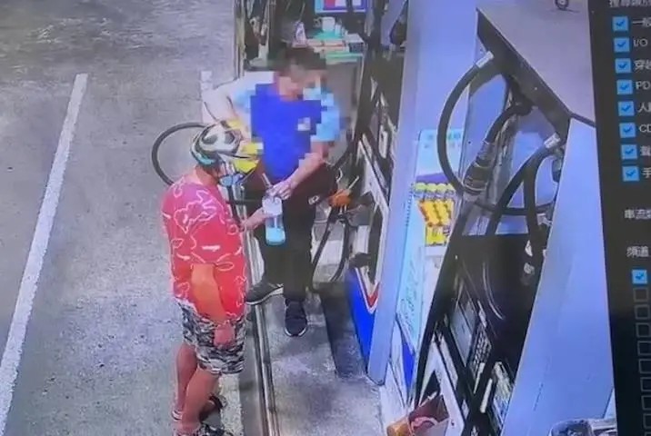 郭男在台北購買汽油，準備火攻萬華分局，後來改燒燬羅東成功派出所。（警方提供）