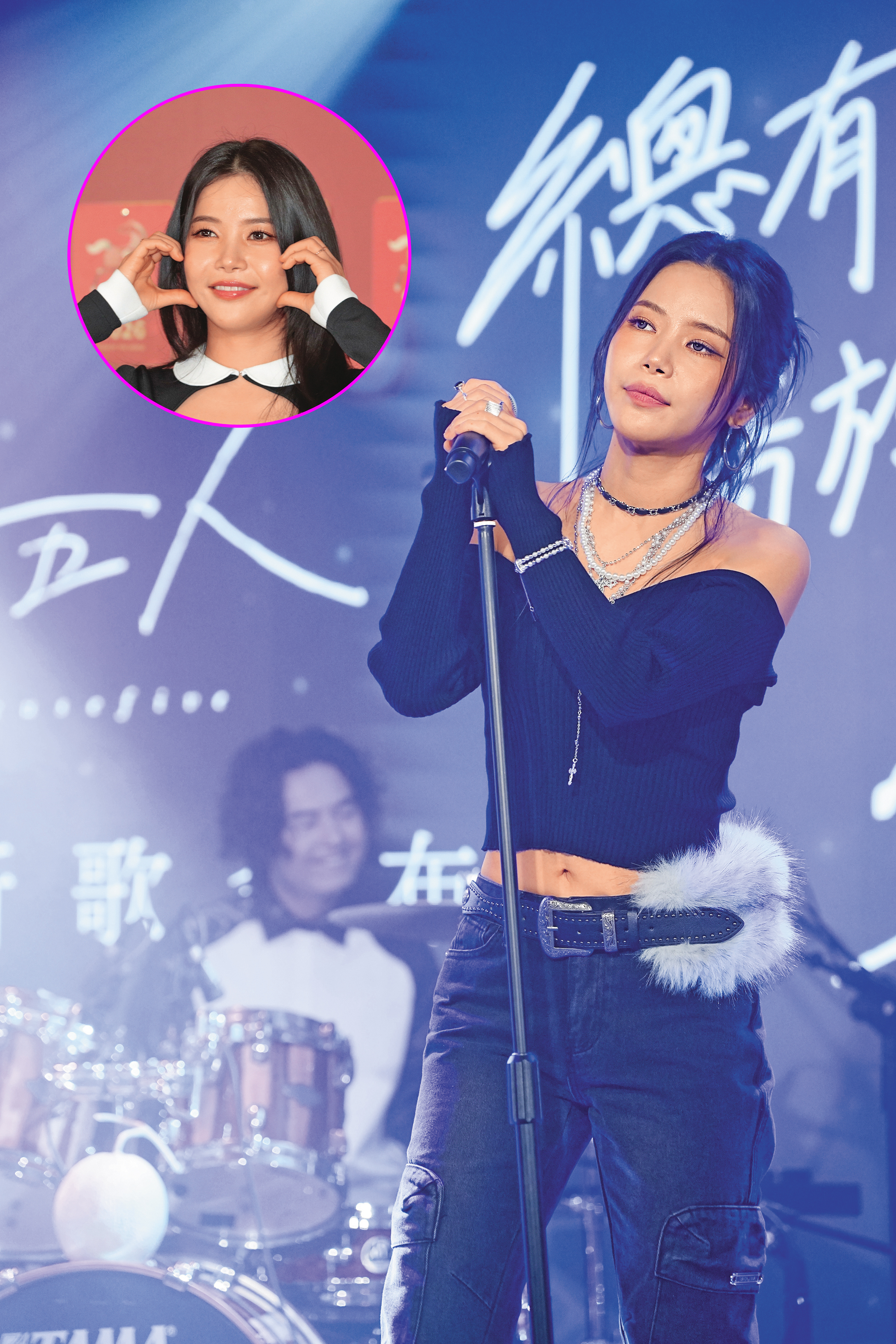 頌樂快速校正回歸,和半個月前(小圖)相比瘦超多!叫其他女人怎麼活啊啊啊~(國劇甩頭)