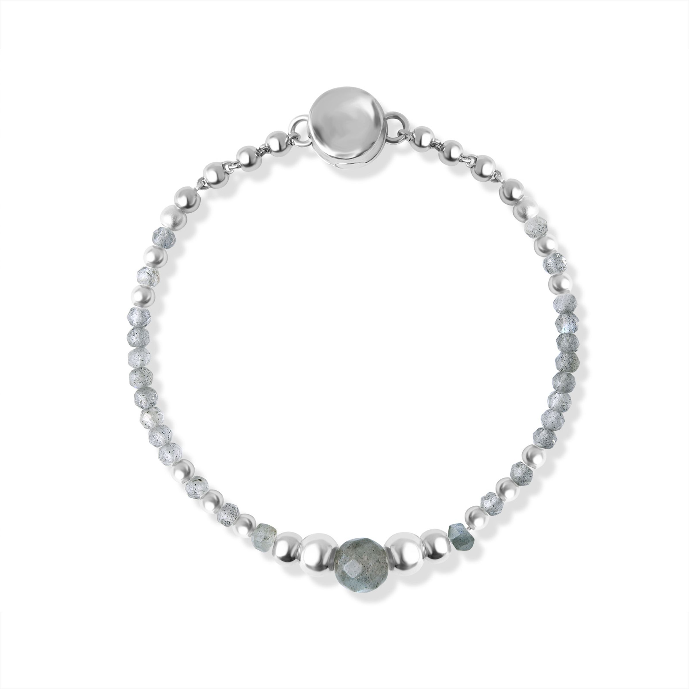 「冬眠」924純銀拉長石磁吸項鍊。NT$4,980(OLIVIA YAO JEWELLERY提供)