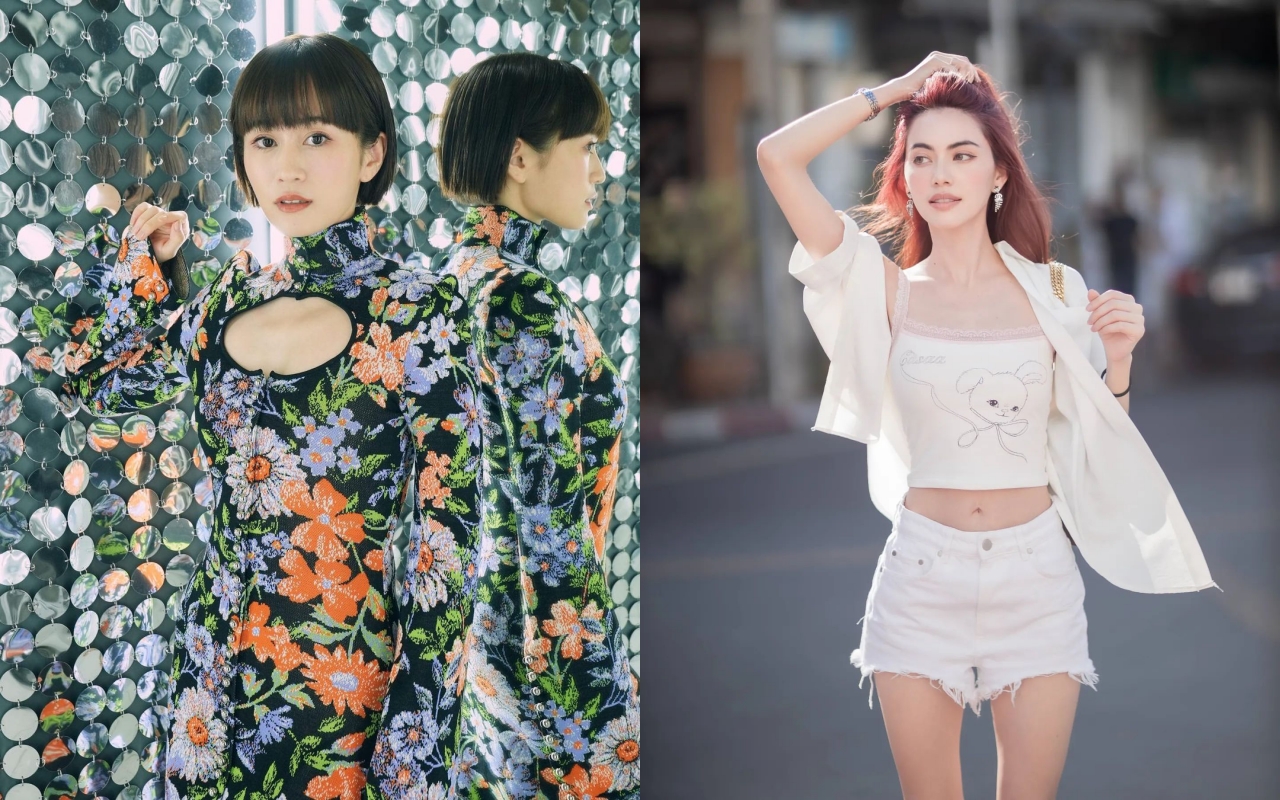 《乘風破浪的姐姐》第5季開錄，日星前田敦子（左）臨時取消，由泰國第一神顏女星Mai Davika替補。（翻攝前田敦子、Mai Davika INS）