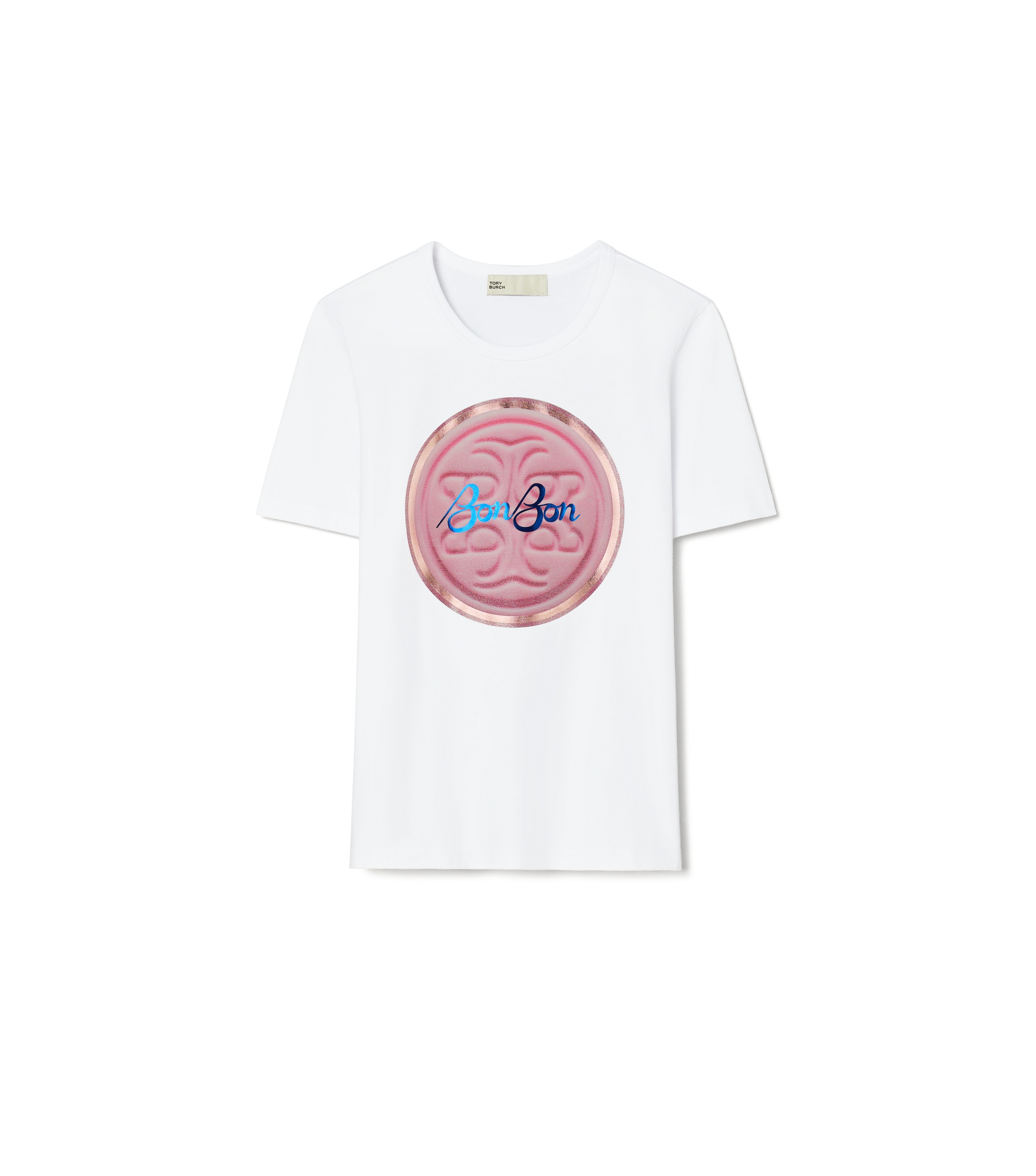 TORY BURCH x BonBon糖果Logo Tee。NT$9,950(TORY BURCH提供)