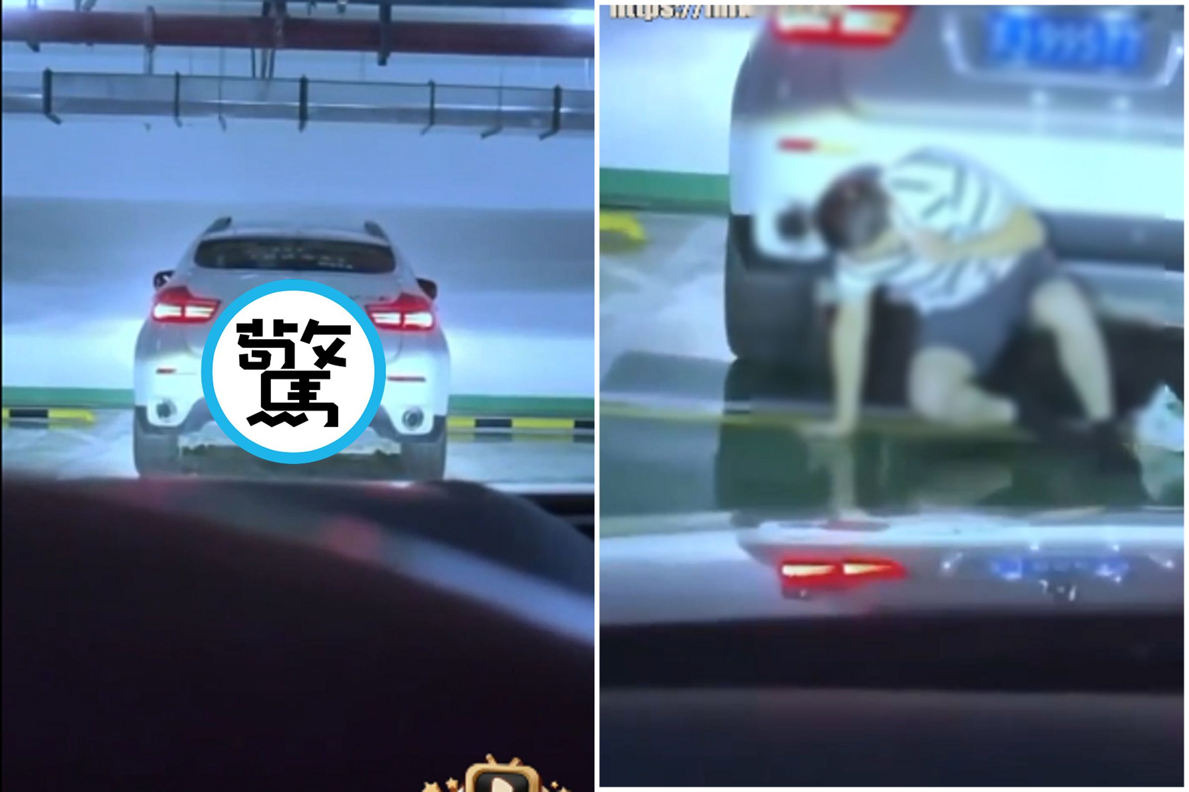 這車震搖得太狂！男子震到腿軟，女主角被爆是網紅出軌小王。（翻自《黑料網》）