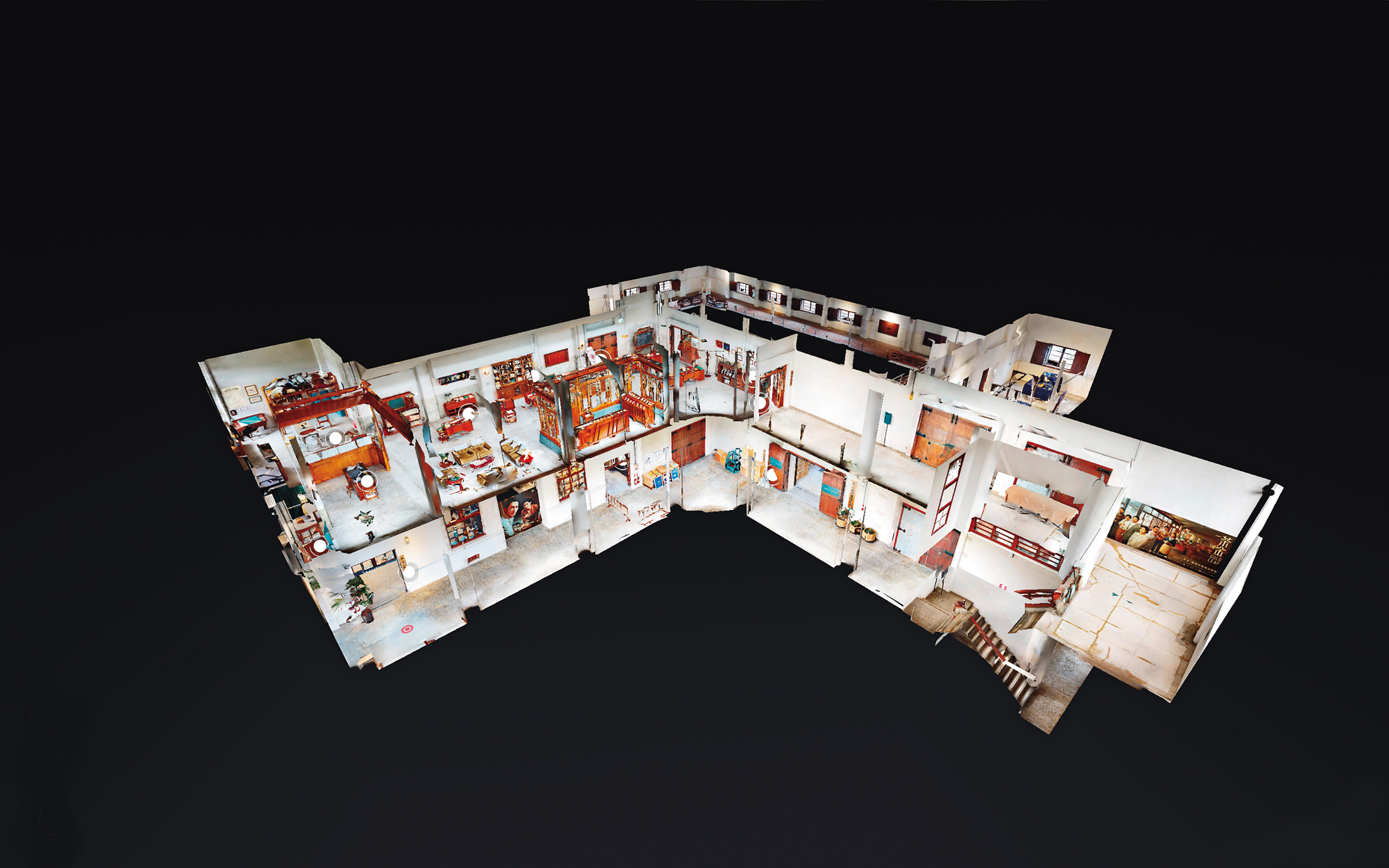 觀眾可在線上展覽看到展場的3D模型屋,清楚知道自己的所在位置。(ARTOGO提供)