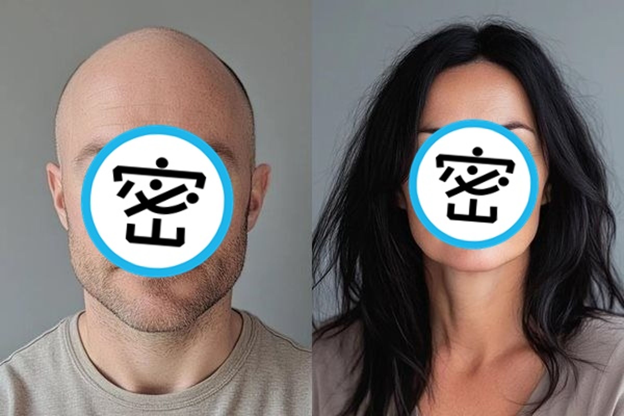 研究團隊透過人工智慧（AI）生成了2張男女「愛情騙子」的照片。（翻攝自X）