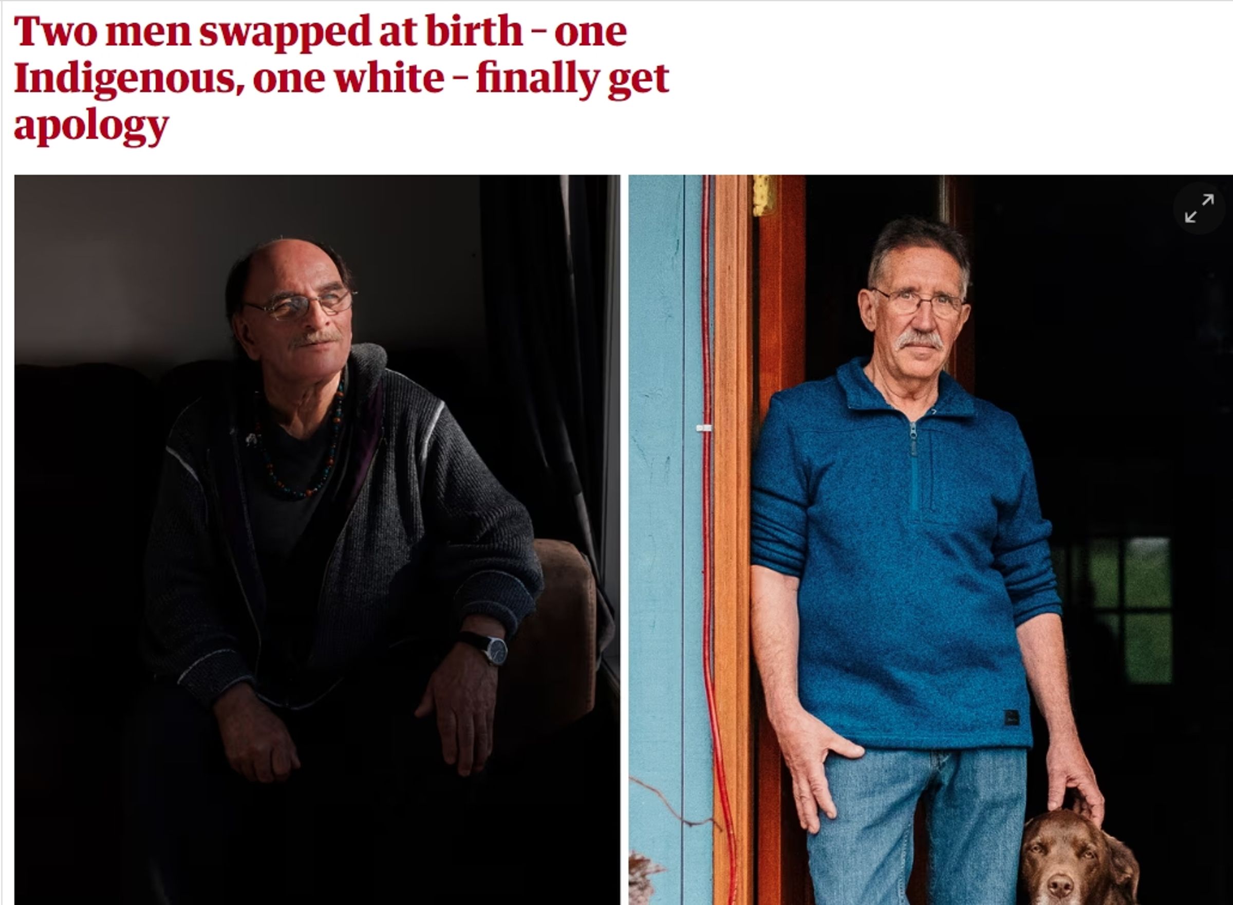 因為醫院疏失,2人交換了近一輩子的人生。(擷取自The Guardian)