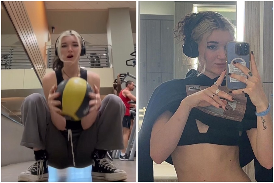 魯維在健身房拍攝運動影片，被陌生男子驅趕、踢壞手機。（翻攝自IG@madiruve）