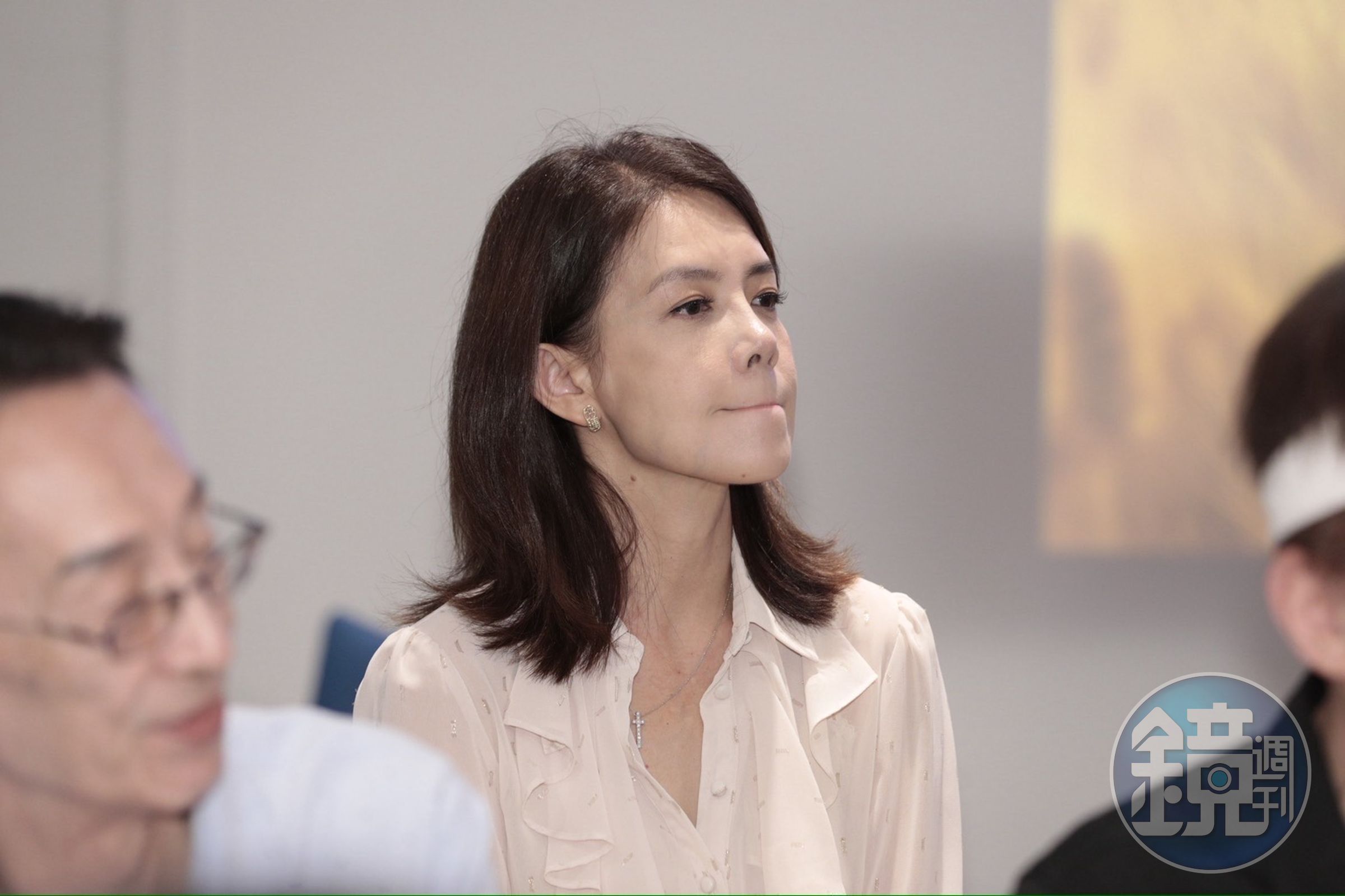 林美貞今天是離婚後首度現身。