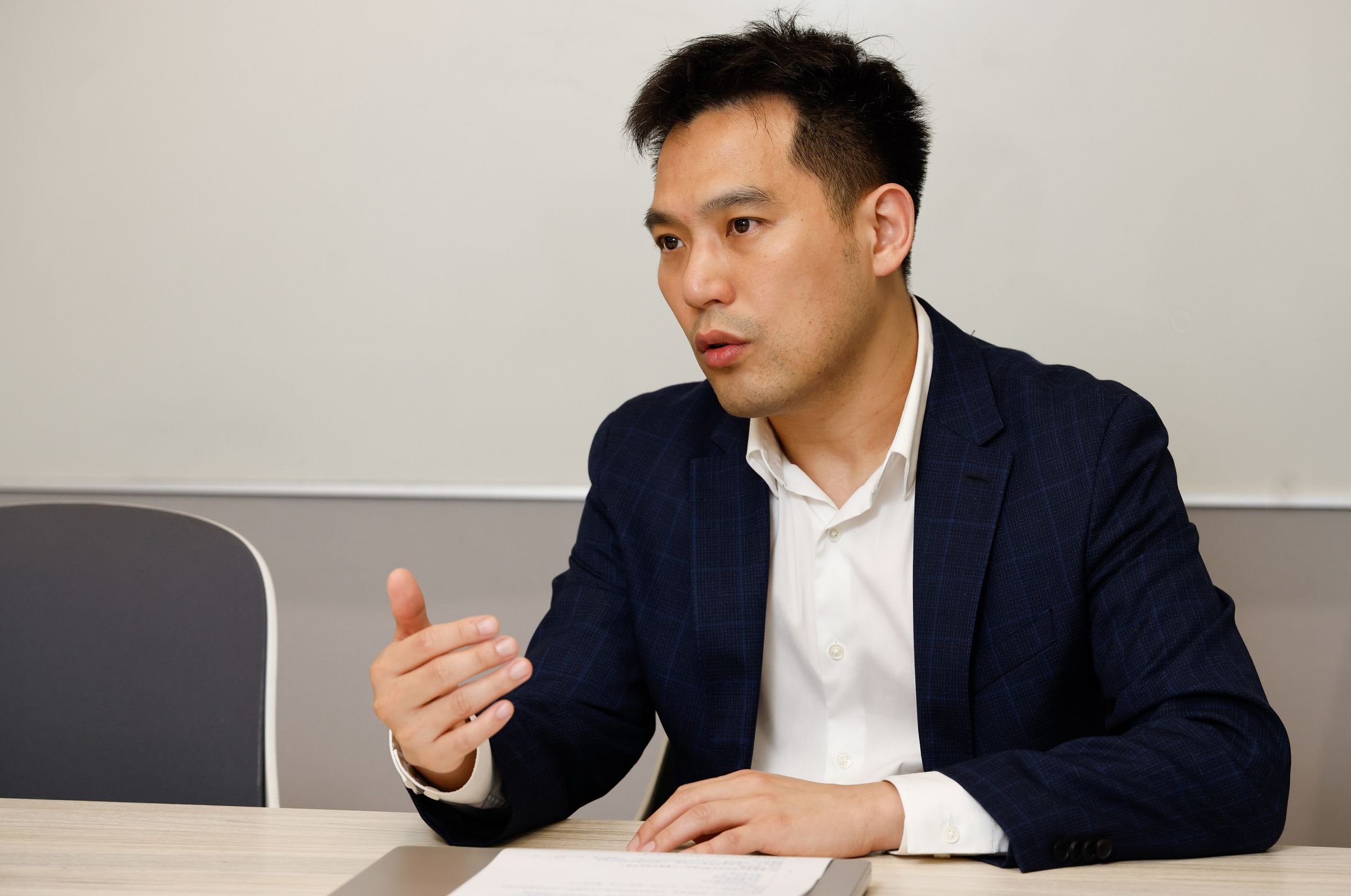 雲豹能源副總經理譚宇軒表示，台普威即將興櫃，期待投資人能關注公司長期收益模式。（攝影組）