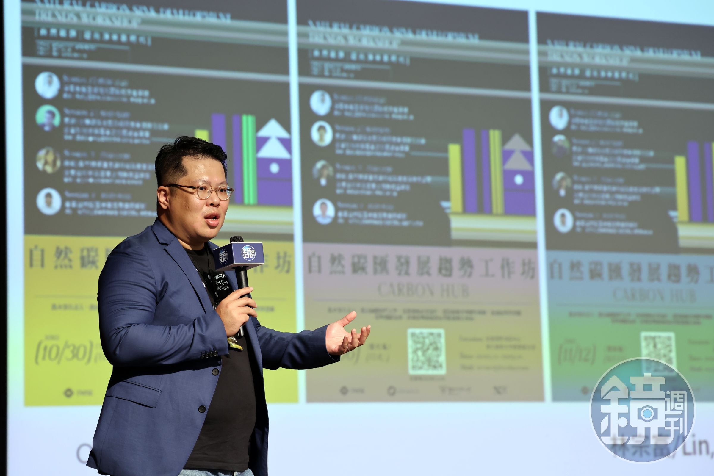 南畝王為台灣碳交所的首批合作夥伴，其主導的「改進農業土地管理專案」將是國內第一個依循本土方法學的土壤碳匯專案。（圖為南畝王執行長林宗富）