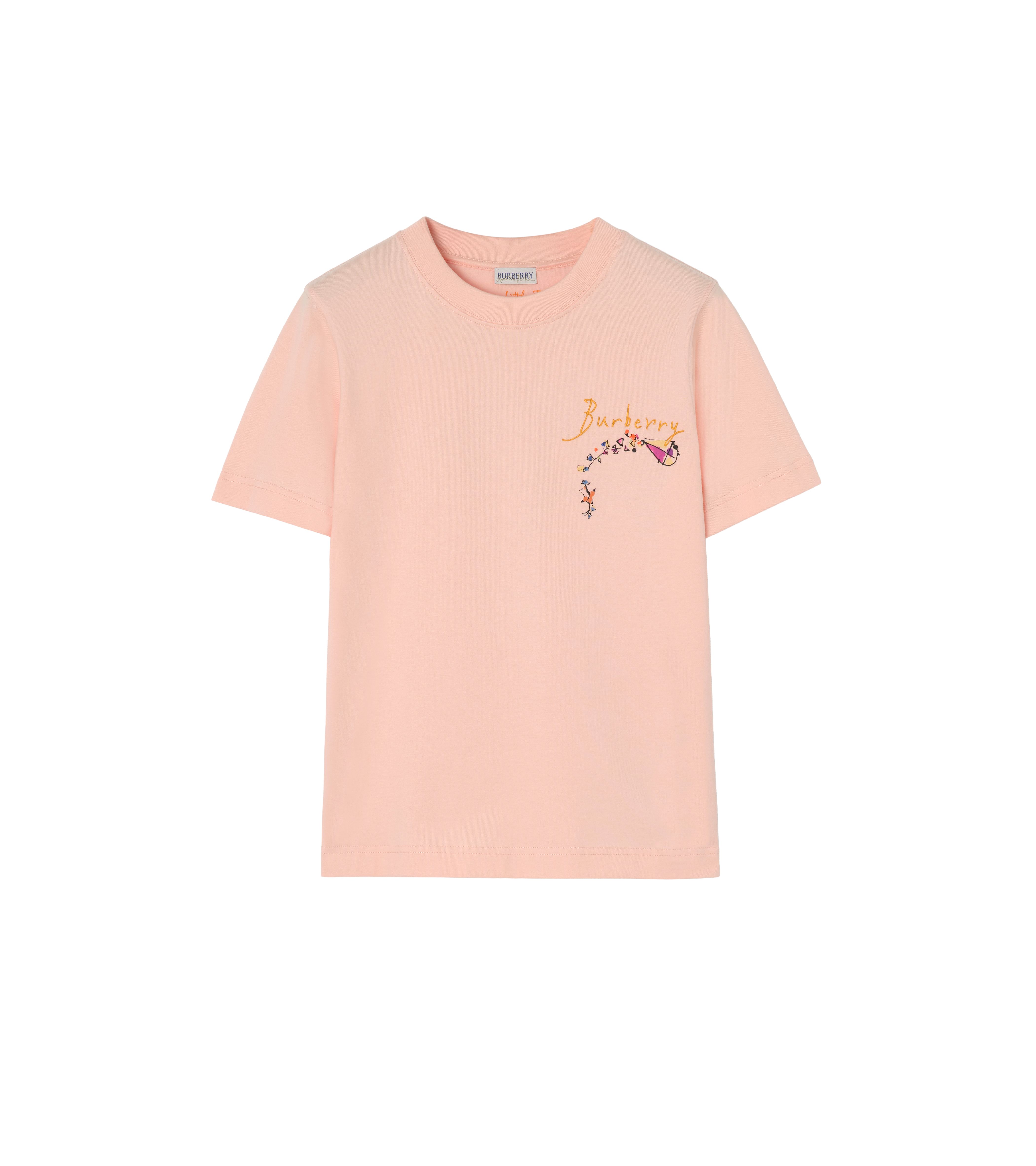 粉蜜色堅毅之樹棉質T恤。NT$20,900(BURBERRY提供)