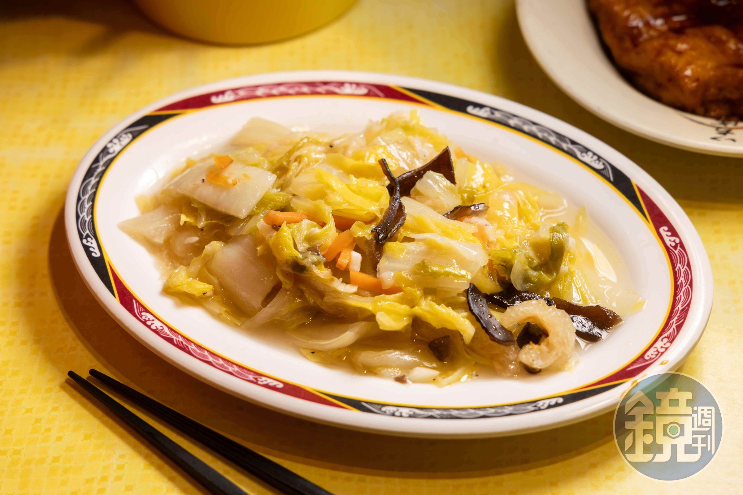 「滷白菜」是清爽的古早味。(35元/份)