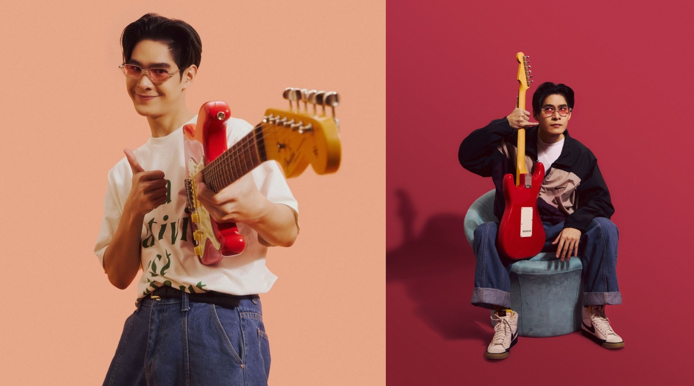 前HYBS吉他手Karn以「WIM」展開個人活動,並將海外首次演出獻給台灣。(左翻攝wimfeelsgood INS、右Wonderful Entertainment Asia提供)