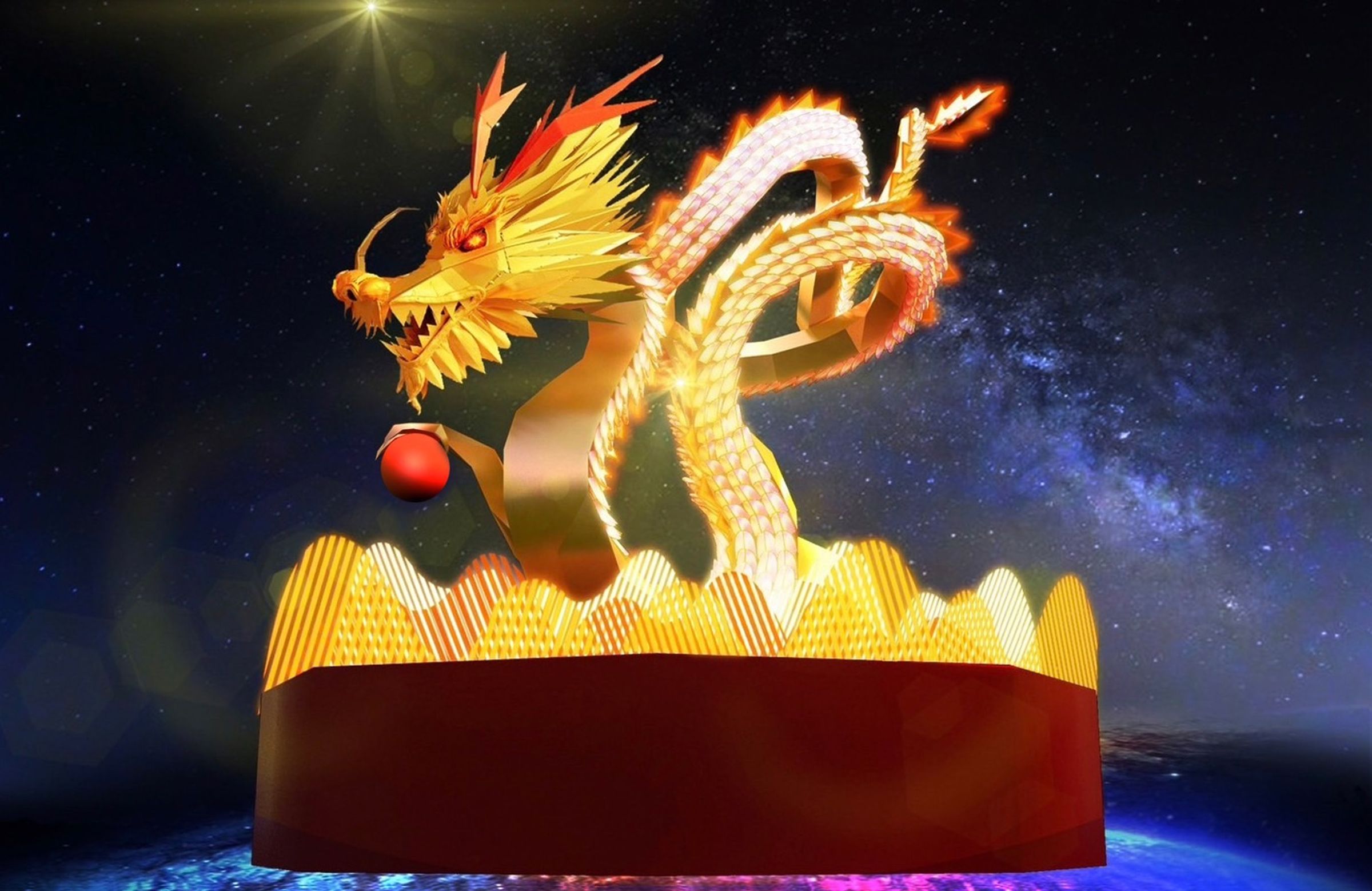 2024台北燈節主燈「城現光龍」將照耀臺北西區。(資料照)