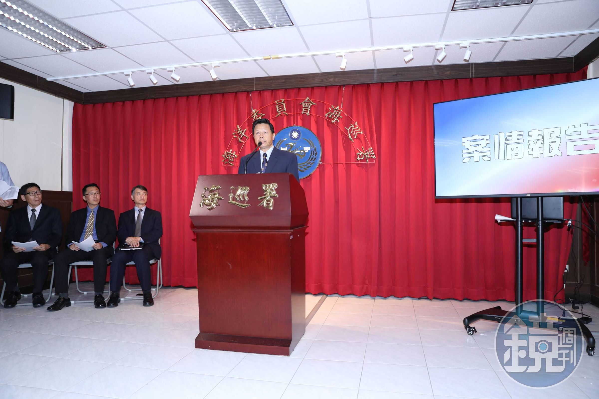 海巡署今召開記者會，副署長謝慶欽說明案情進度。