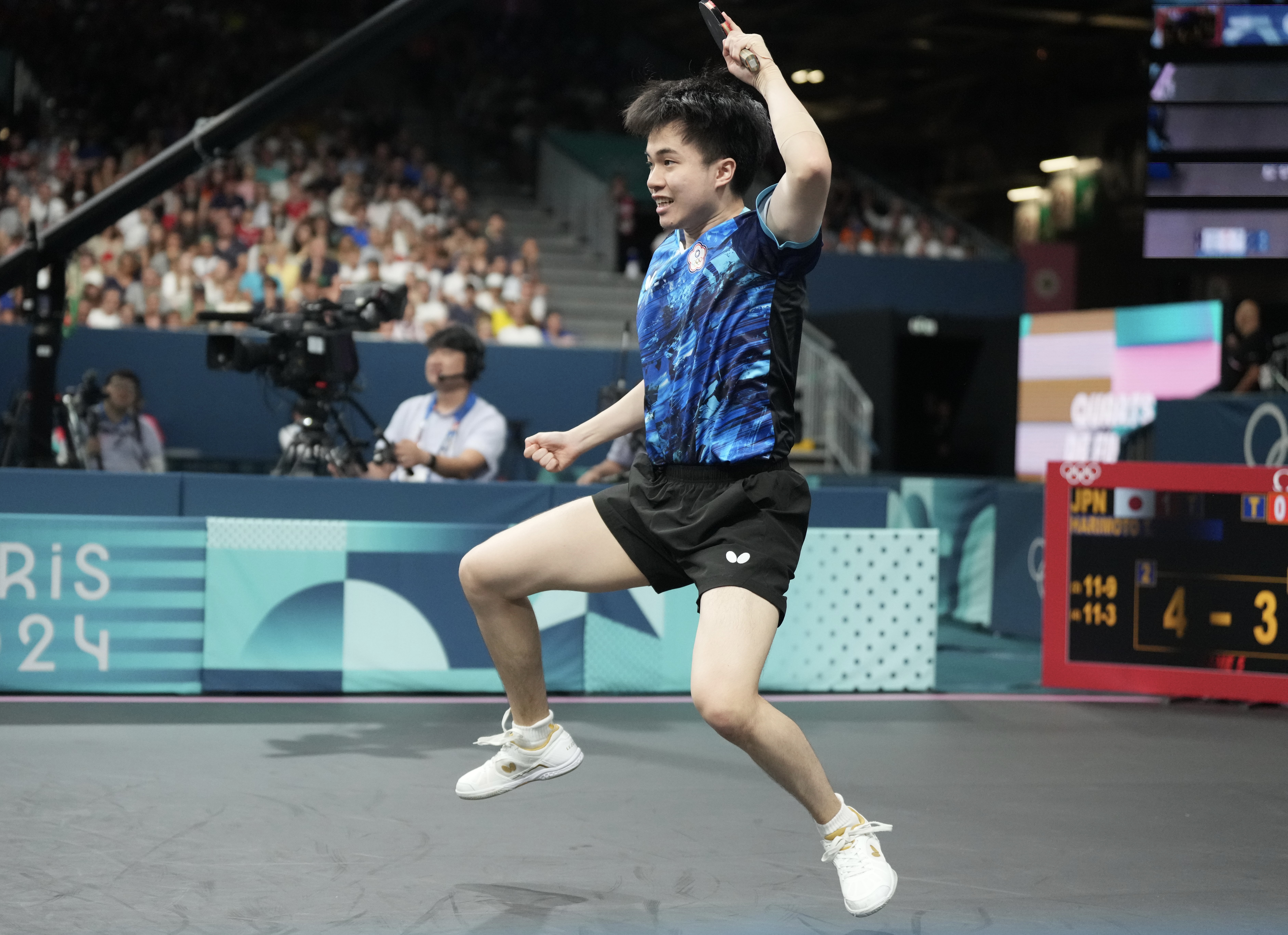 林昀儒本屆巴黎奧運男單和混雙和男團都在8強止步。（中華奧會提供）