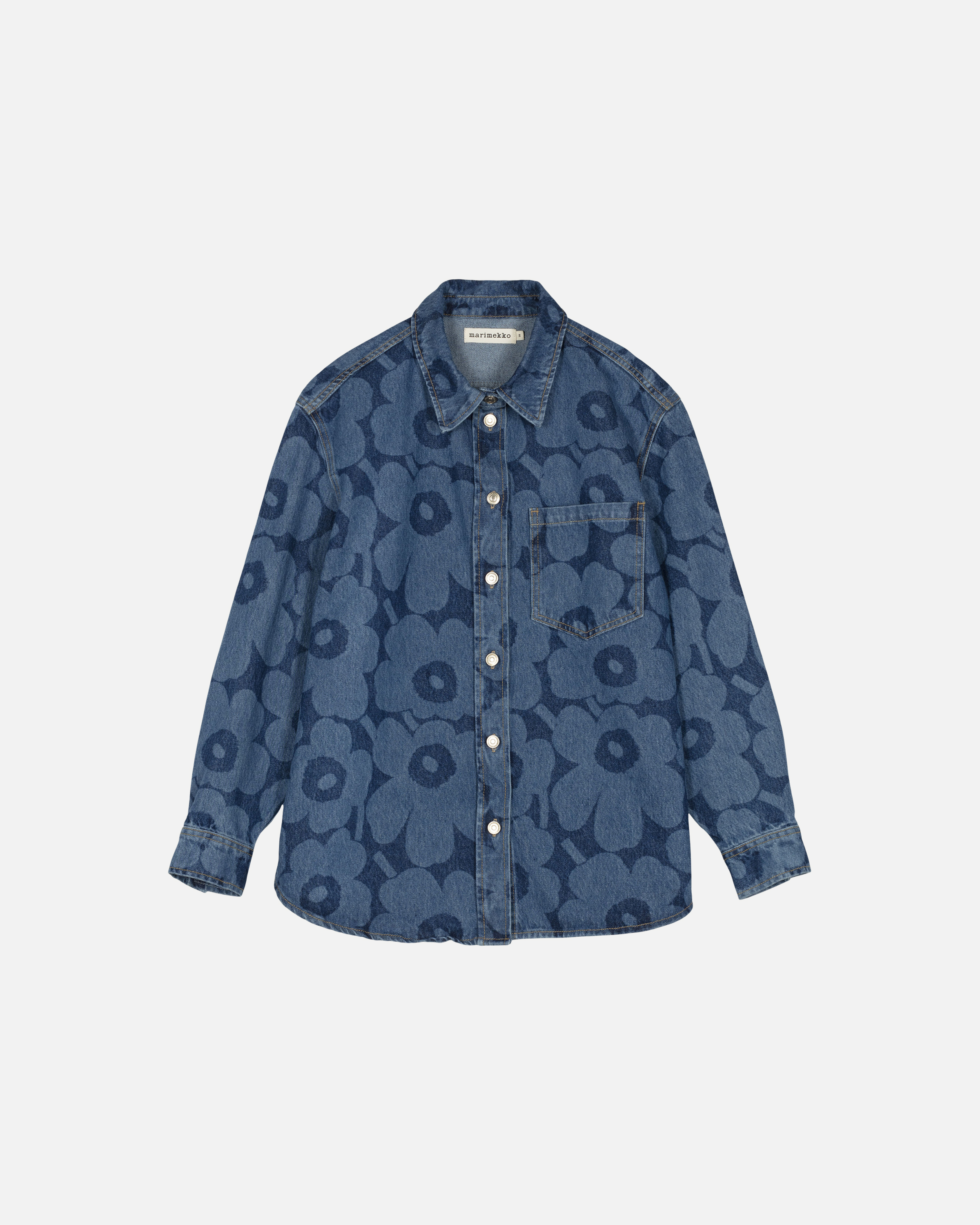 Marimekko Maridenim Unikko游霓可印花襯衫。NT$14,900（俊思提供）