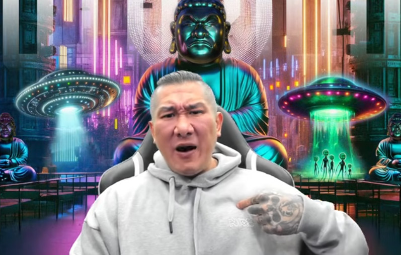 館長在直播澄清在對岸拿到的資金是用在經營台灣媒體，可是小粉紅並不買單。（翻攝YT頻道「館長惡名昭彰」）